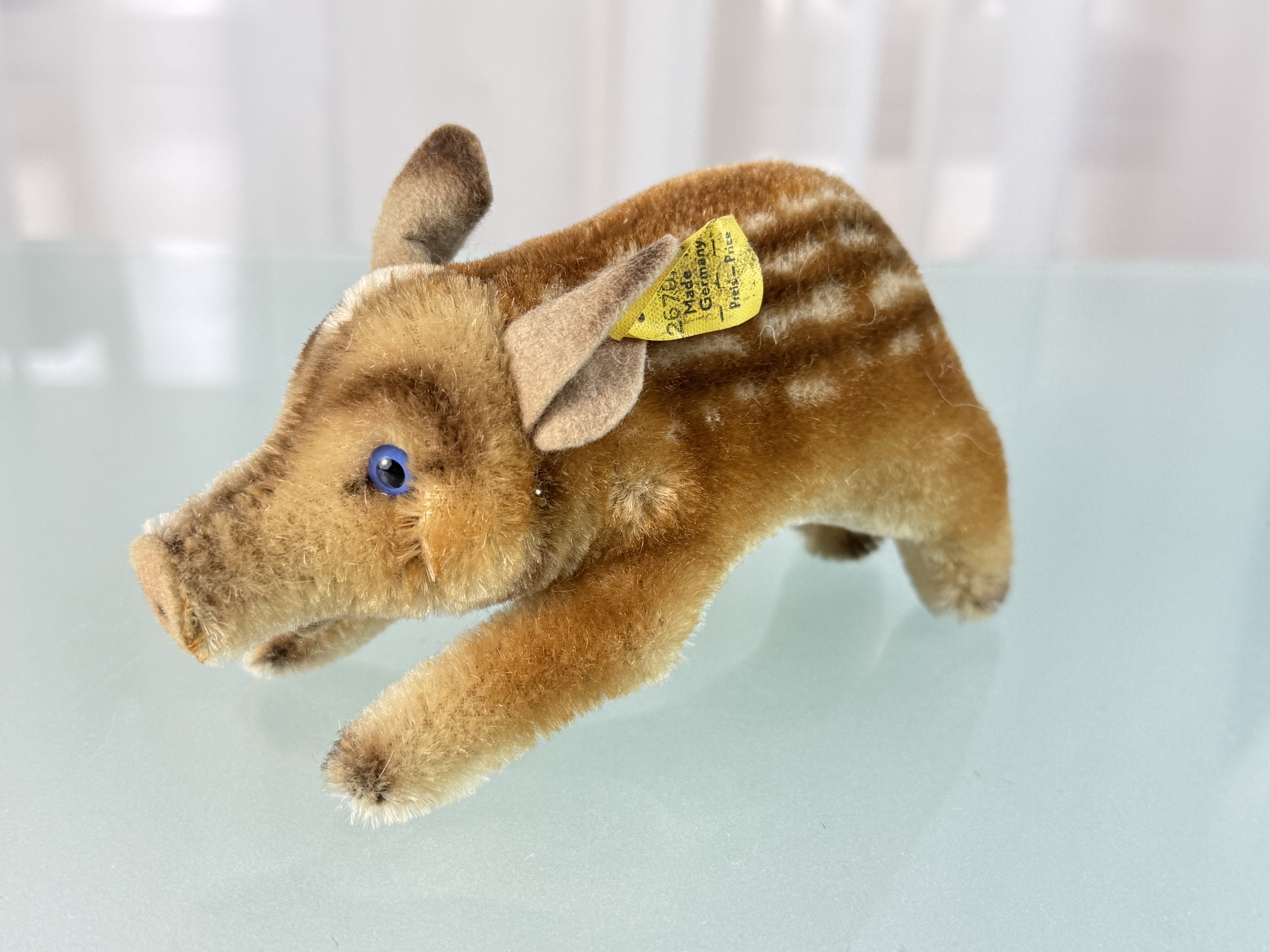 Steiff Tier Stofftier Wildschwein 9 x 15 cm Top Zustand 