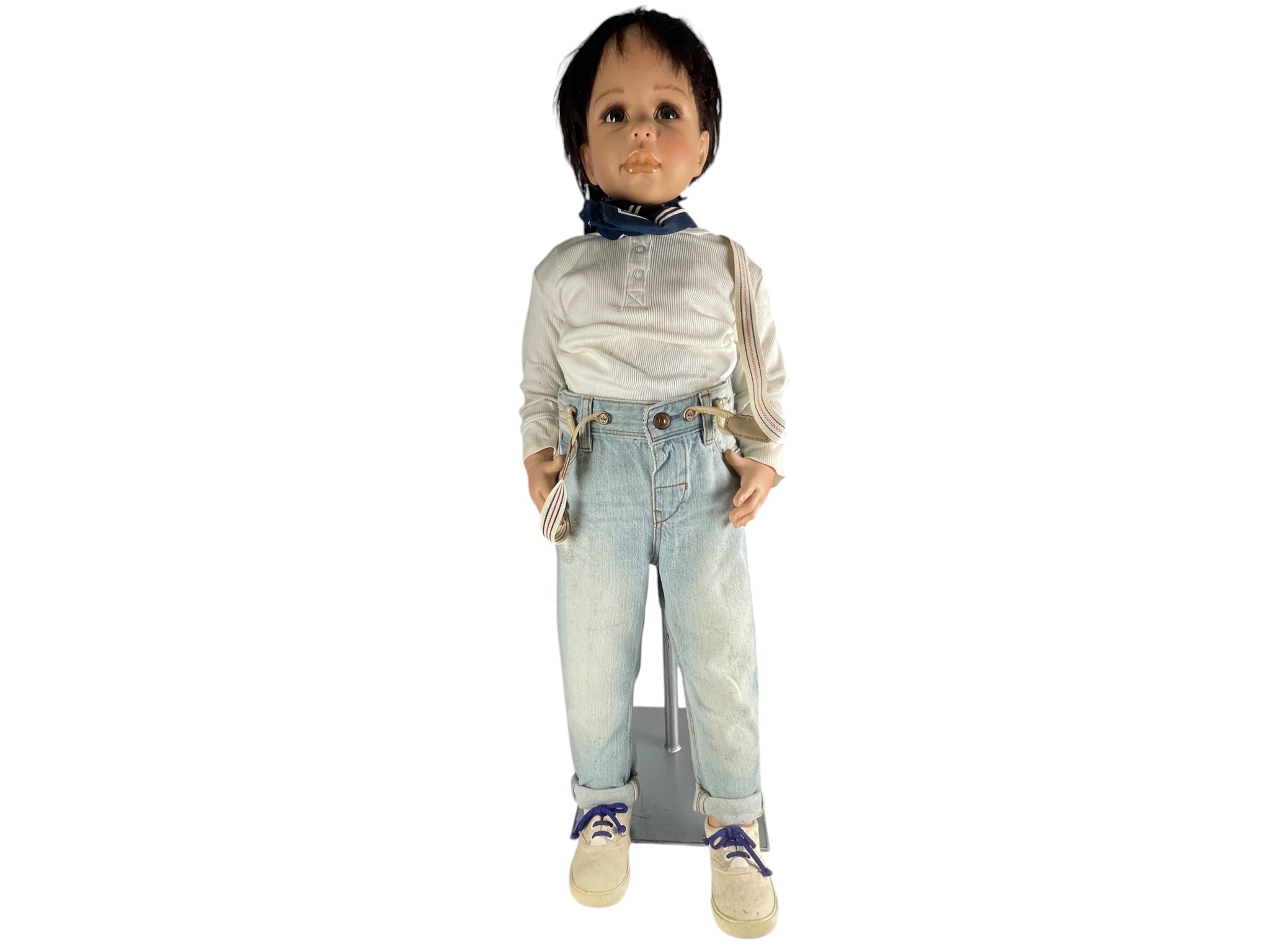 Monika Levenig Künstlerpuppe  Vinyl Puppe 88 cm. Leicht Schmutzig   