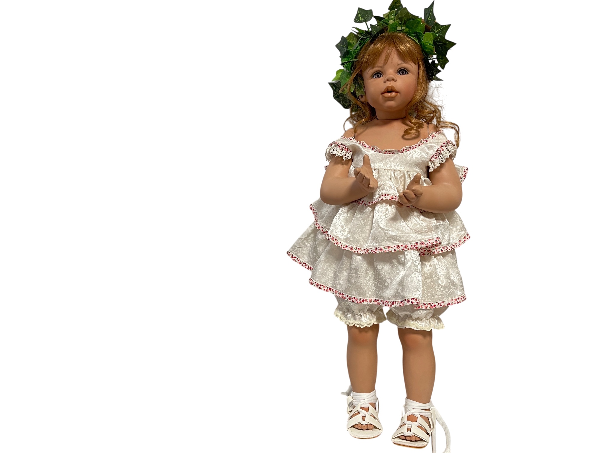 Künstlerpuppe Monika Levenig Porzellan Puppe 75 cm. Top Zustand    