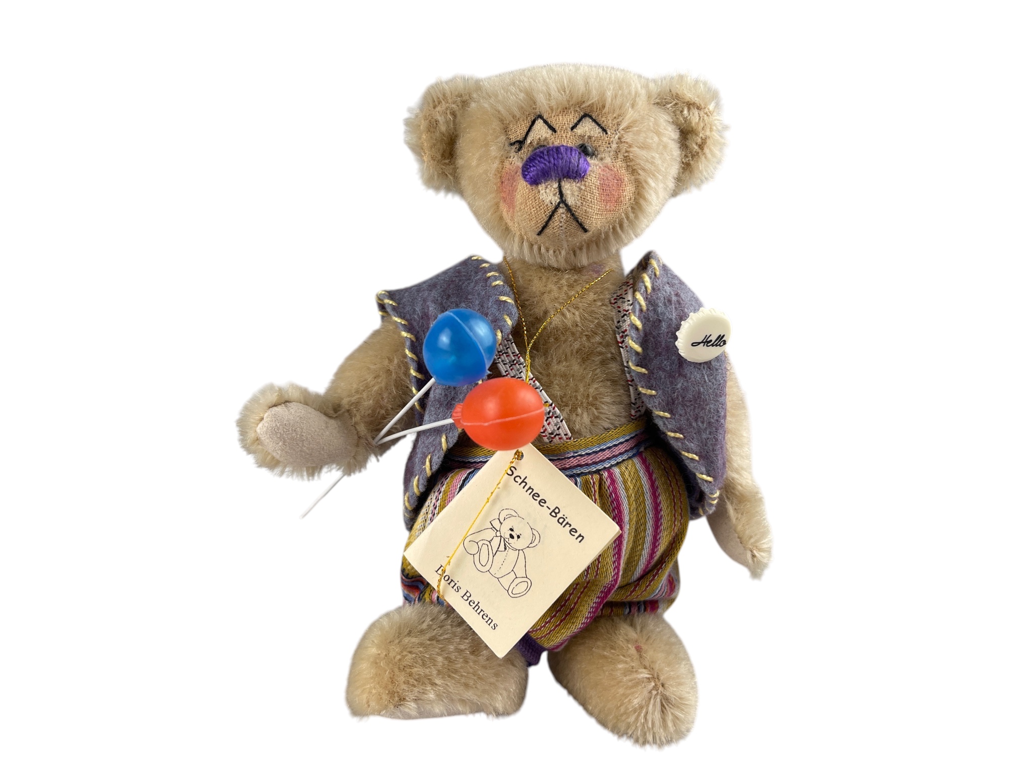 Künstlerbär Teddybär Doris Behrens 19 cm. Top Zustand.  