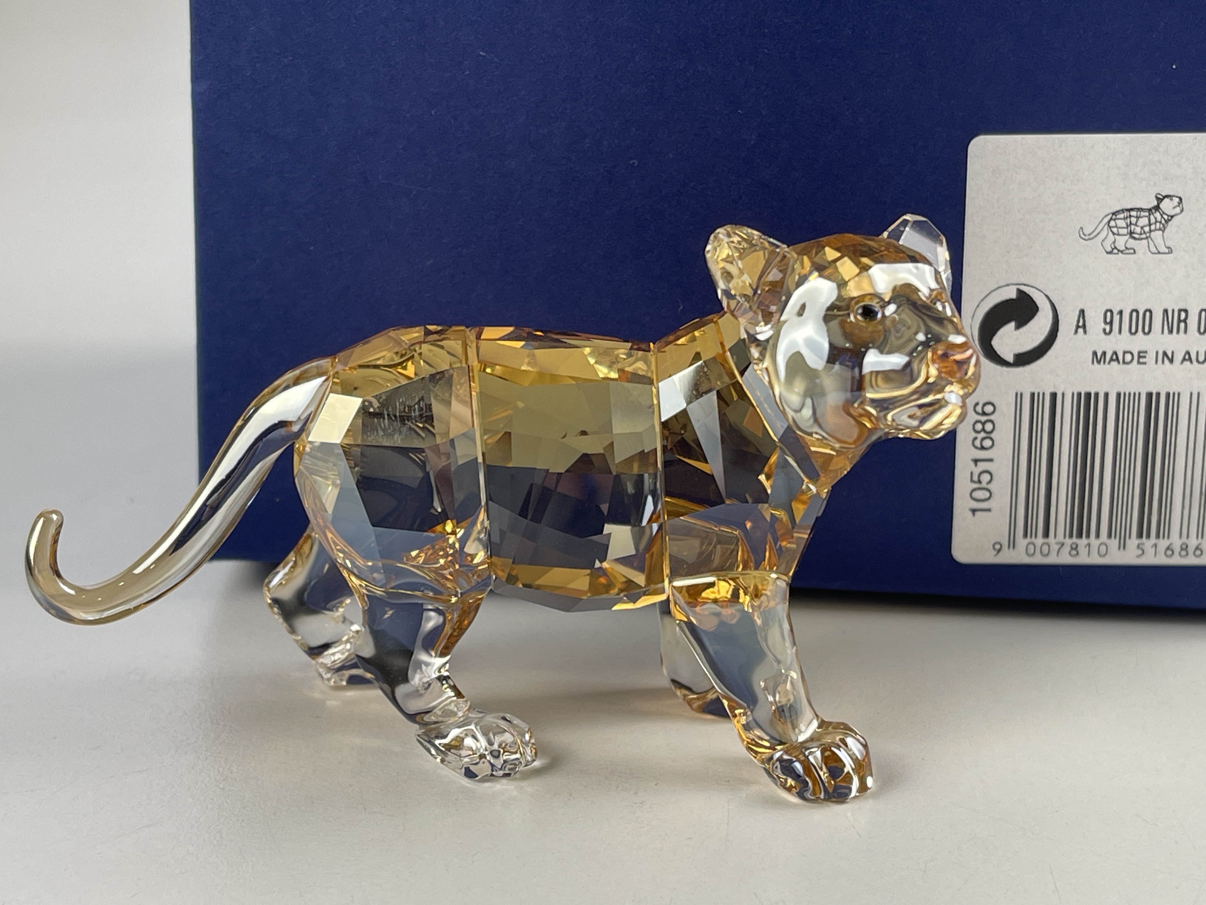 Swarovski Figur 1051686 SCS Tiger Jungtier 9 cm. Top Zustand + OVP & Zertifikat 
