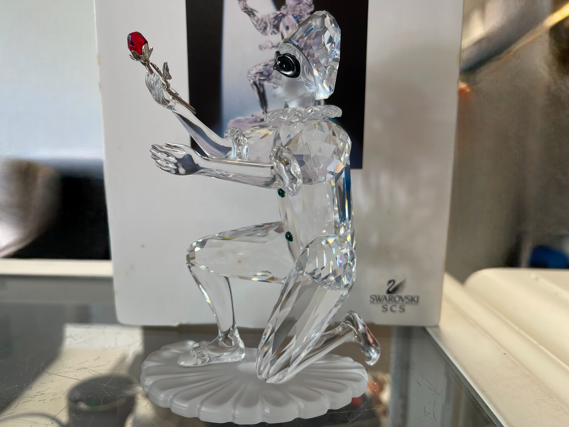  Swarovski 254044 Figur 13,5 cm Harlekin 2001 Ovp & Zertifikat. Top Zustand   