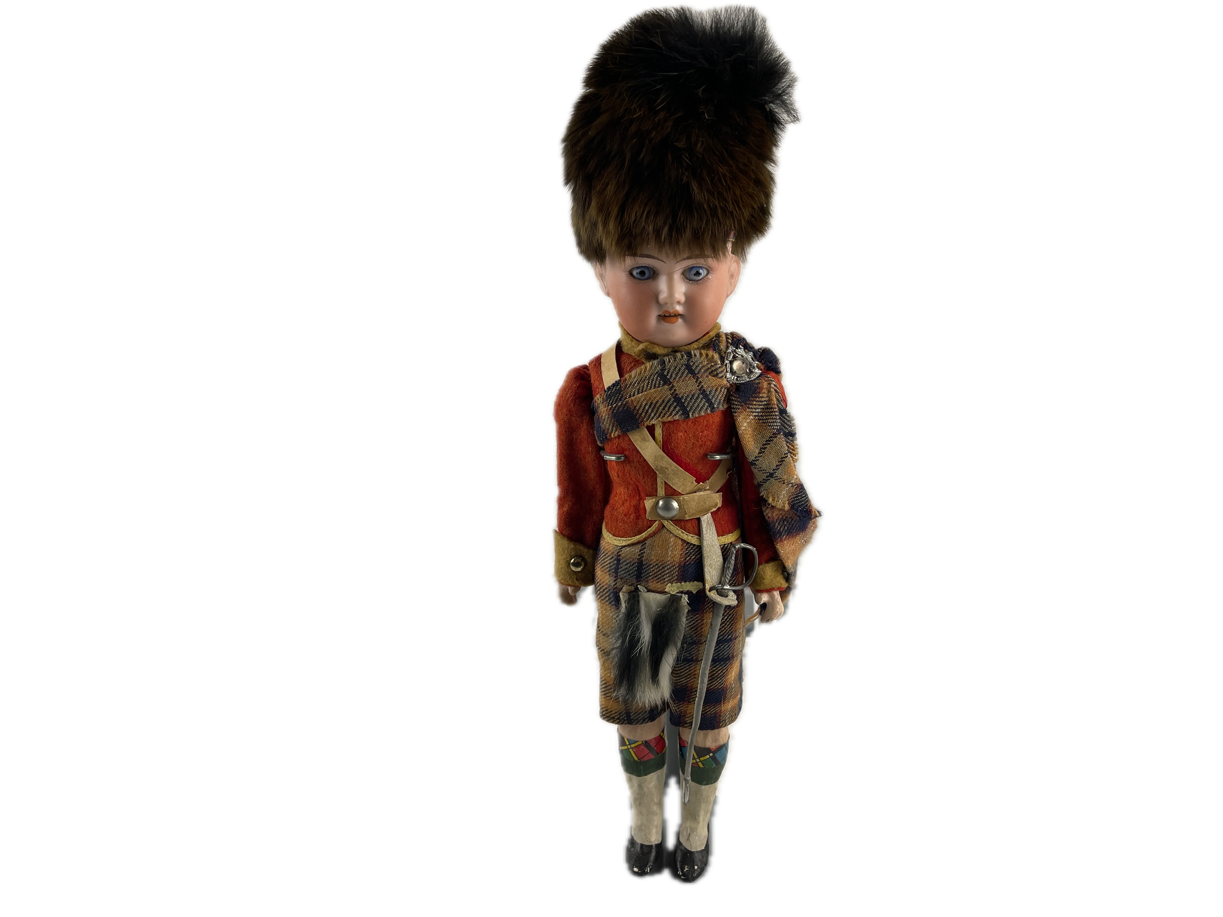 Künstlerpuppe alte Porzellankopf Sammler Puppe 29 cm Zustand siehe Fotos  