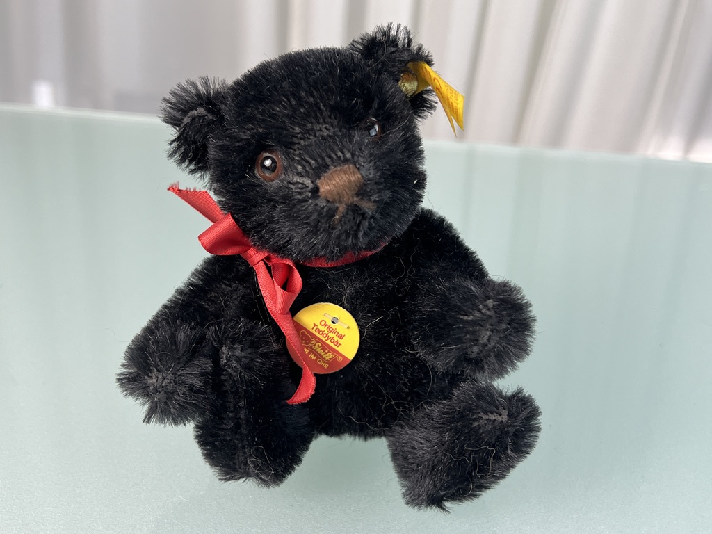 Steiff Tier 030543 Schwarz Teddy 15 cm. Top Zustand 