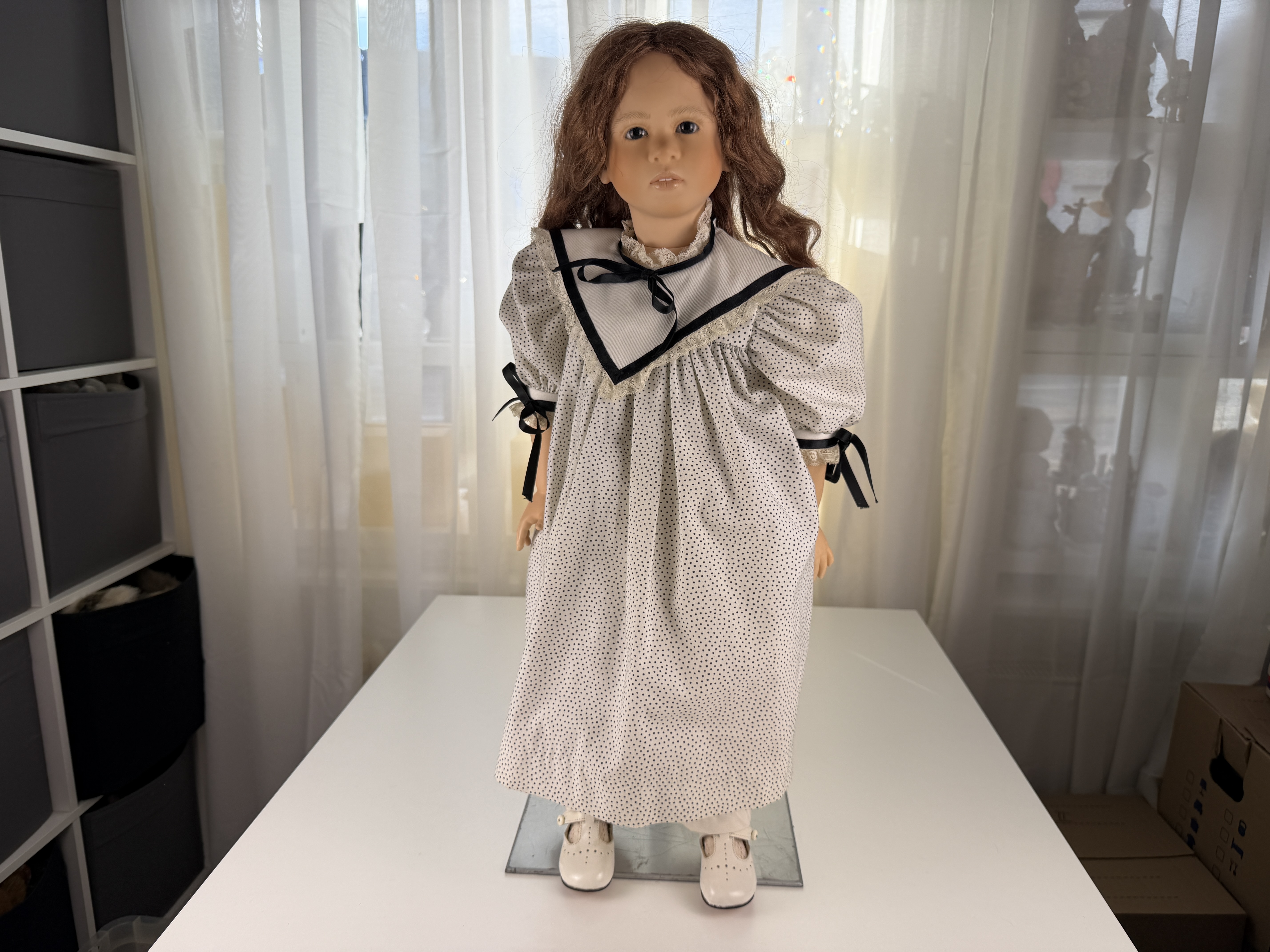 Künstlerpuppe Ruth Treffeisen Vinyl Puppe 70 cm. Top Zustand  