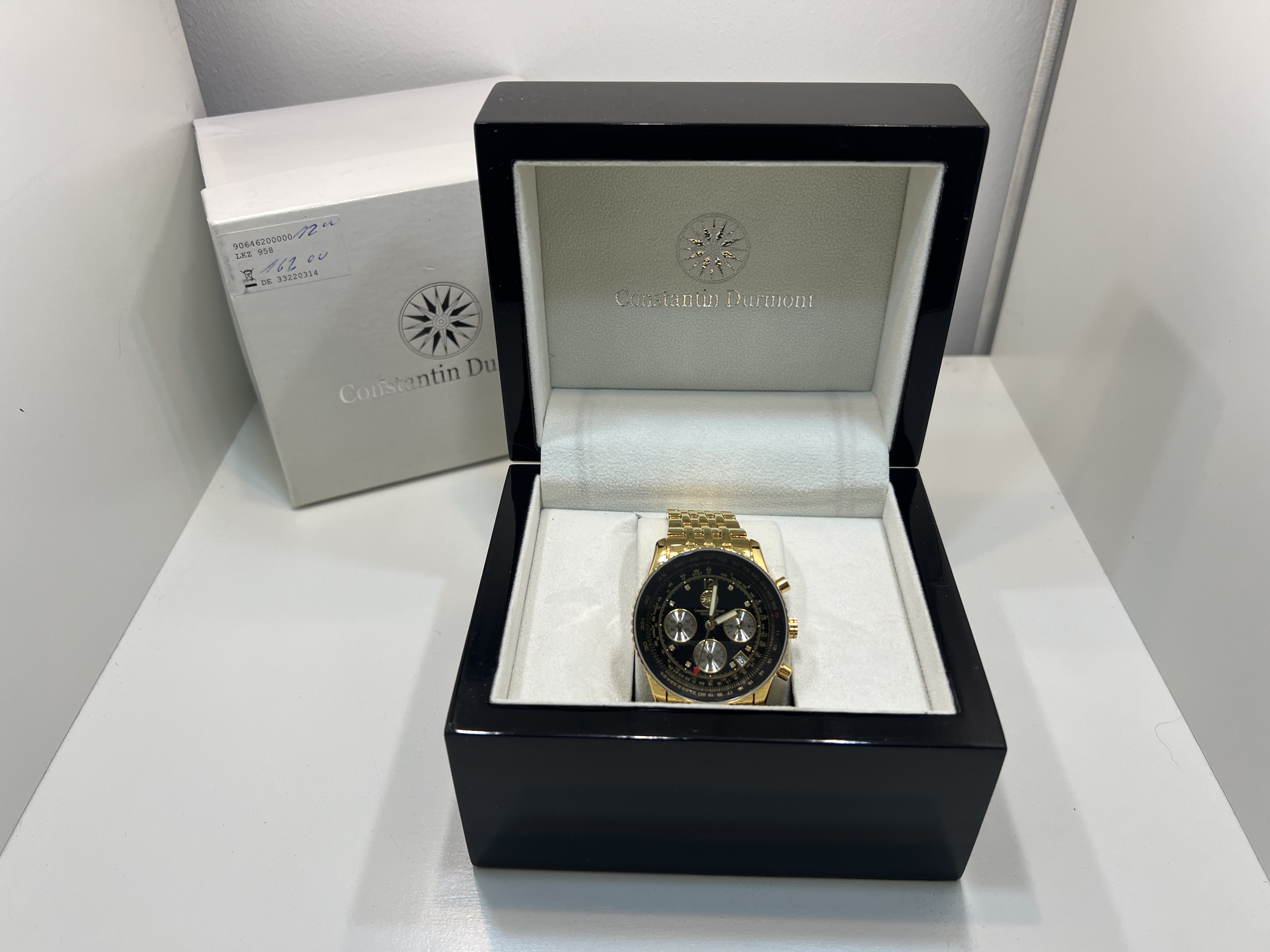 Constantin Durmont Chronograph goldfarbene Uhr -  Top Zustand