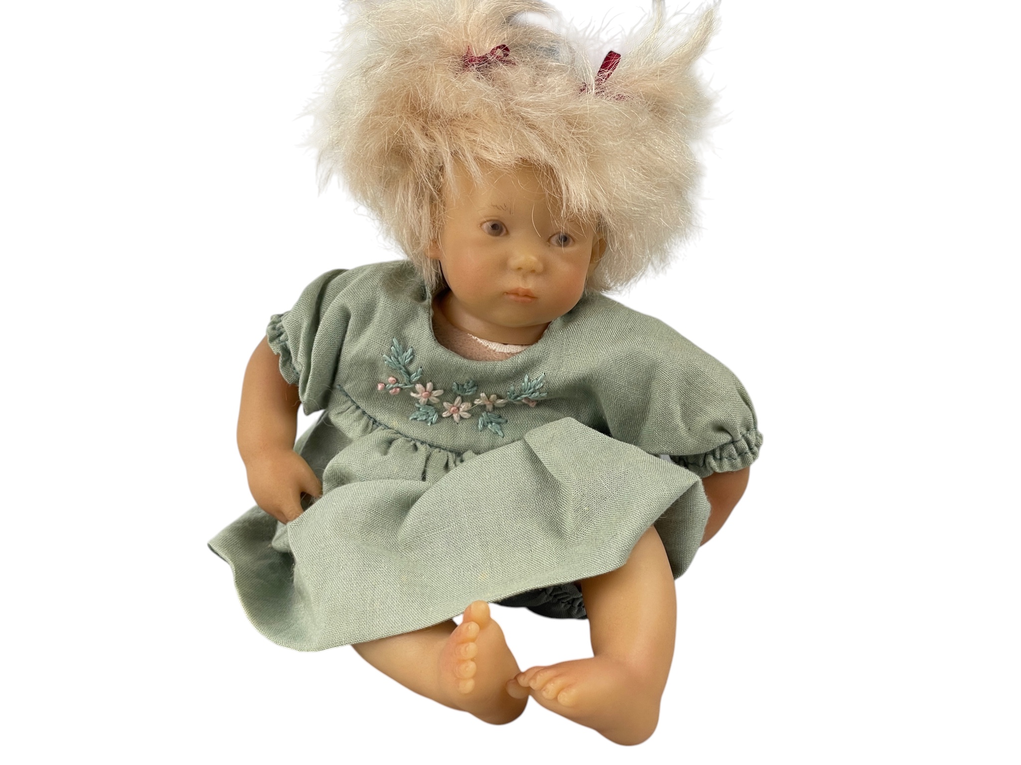 Künstlerpuppe Annette Himstedt Vinyl Puppe Club Mini 18 cm. Zustand siehe Fotos