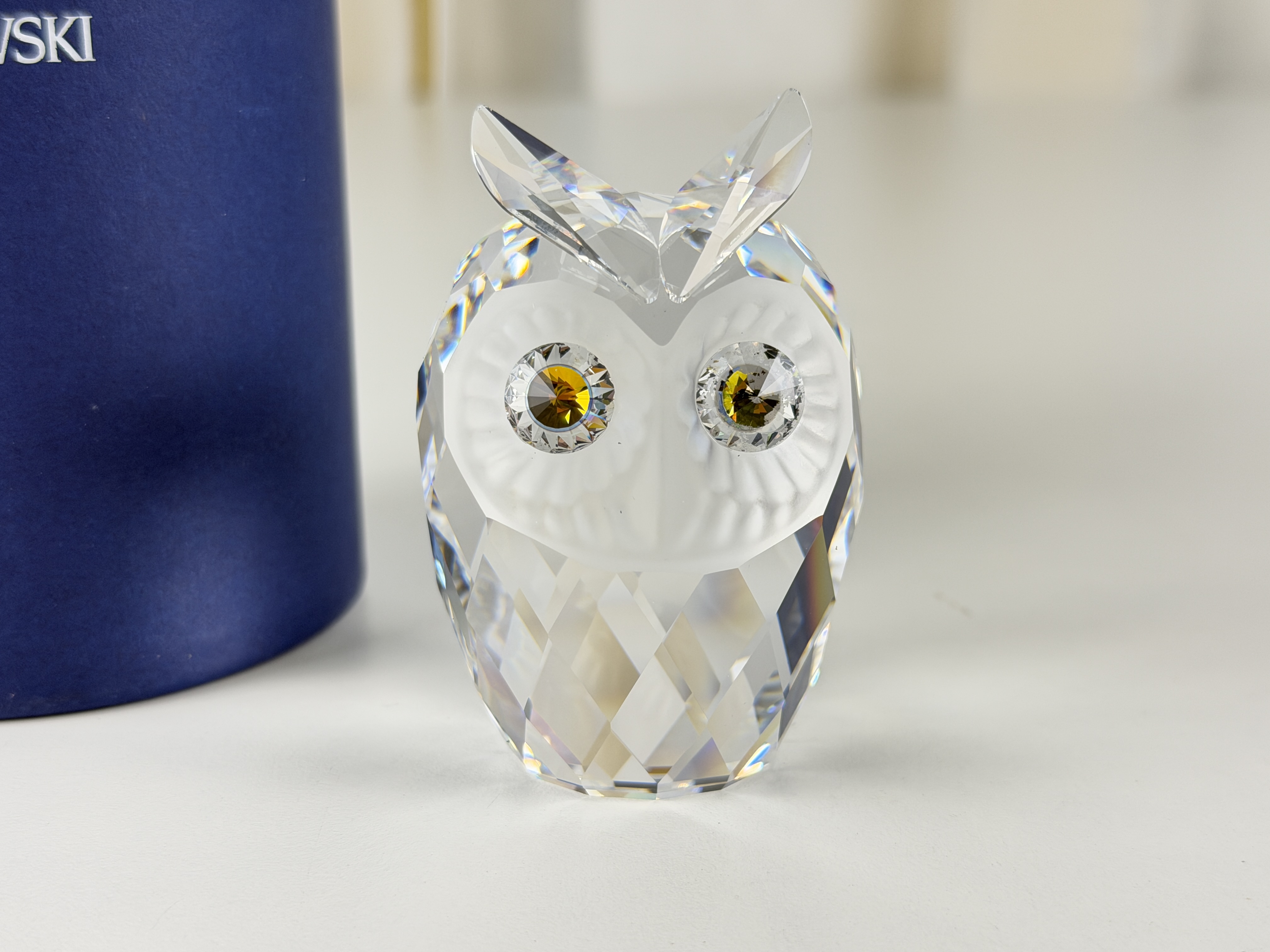 Swarovski Figur 010022 Große Eule 7 cm. Ovp & Zertifikat. Top Zustand  