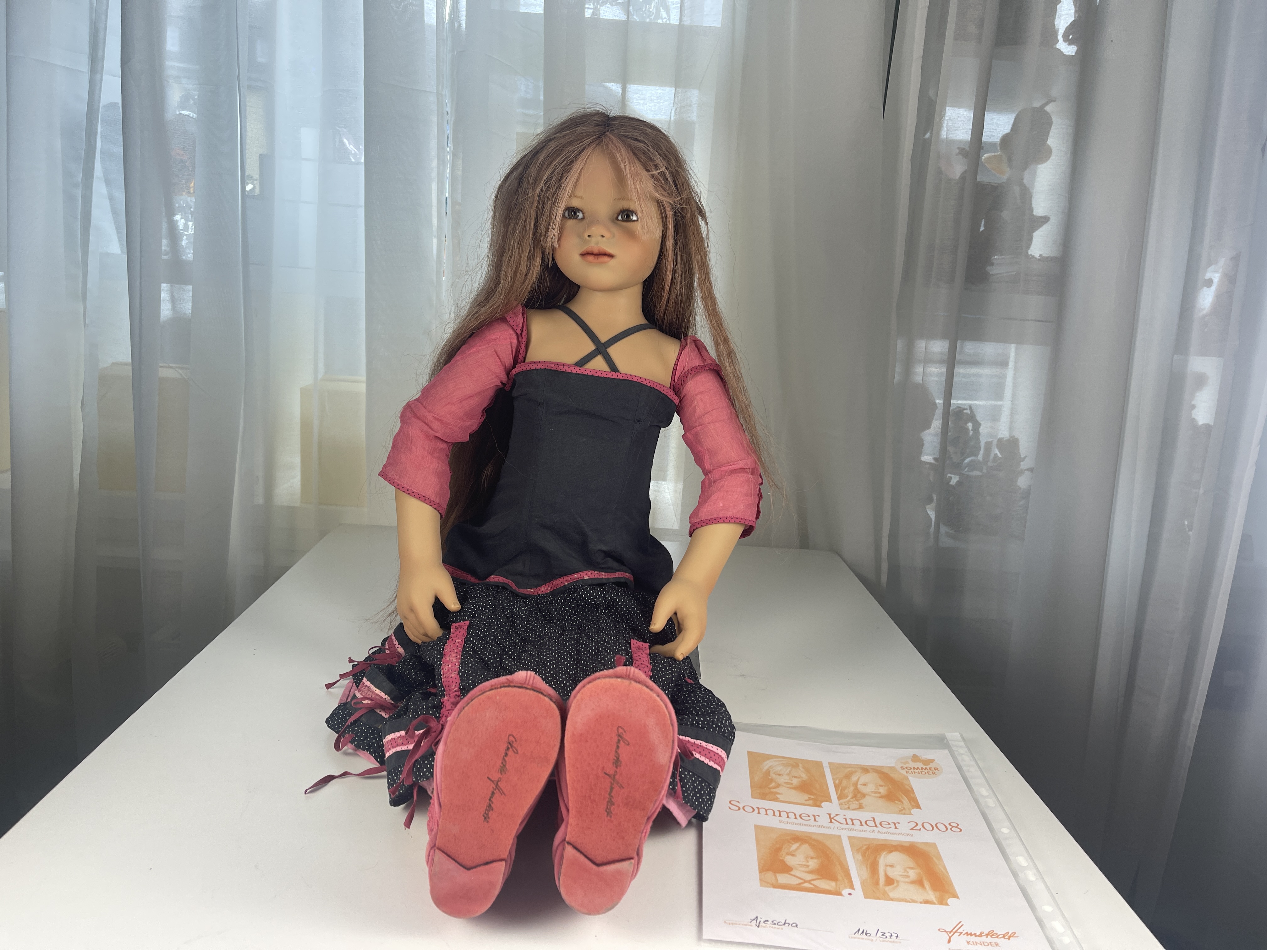 Annette Himstedt Vinyl Puppe Ajescha 90 cm. Top Zustand