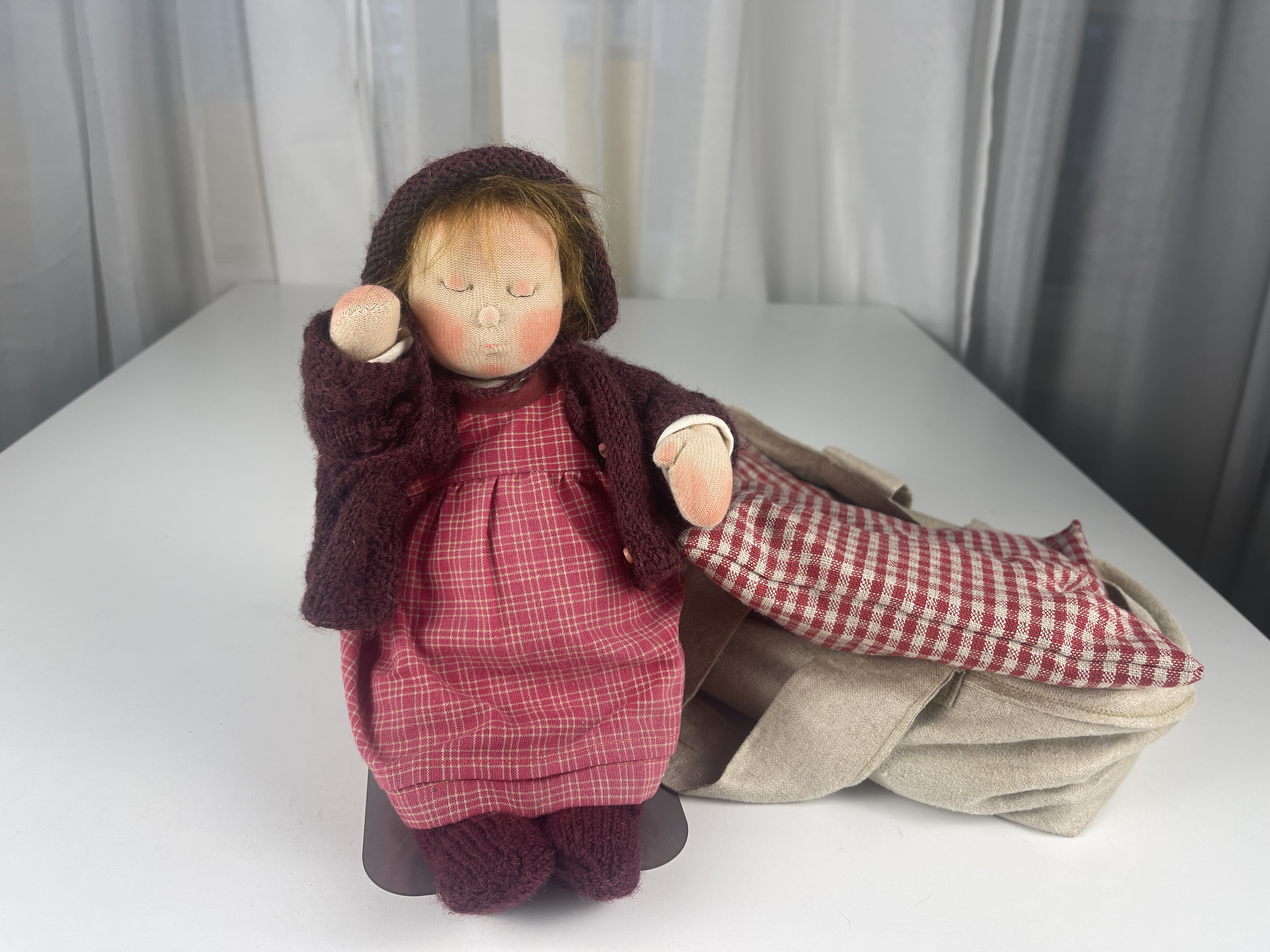 Künstlerpuppe Anne Mellmann Stoff Puppe 27 cm. Top Zustand   