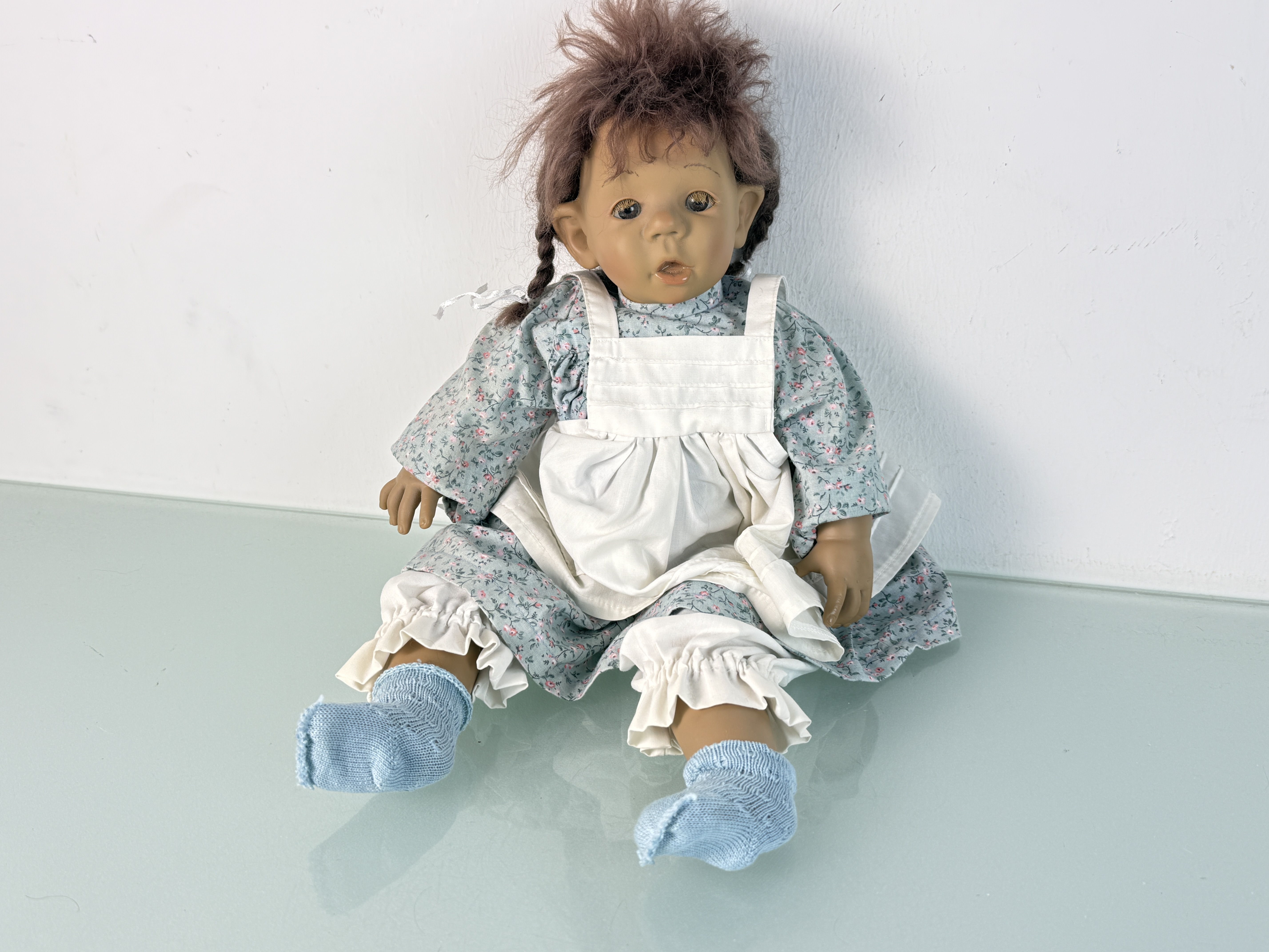 Jeckle Jansen Künstlerpuppe Puppe Vinyl Puppe 45 cm. Top Zustand 