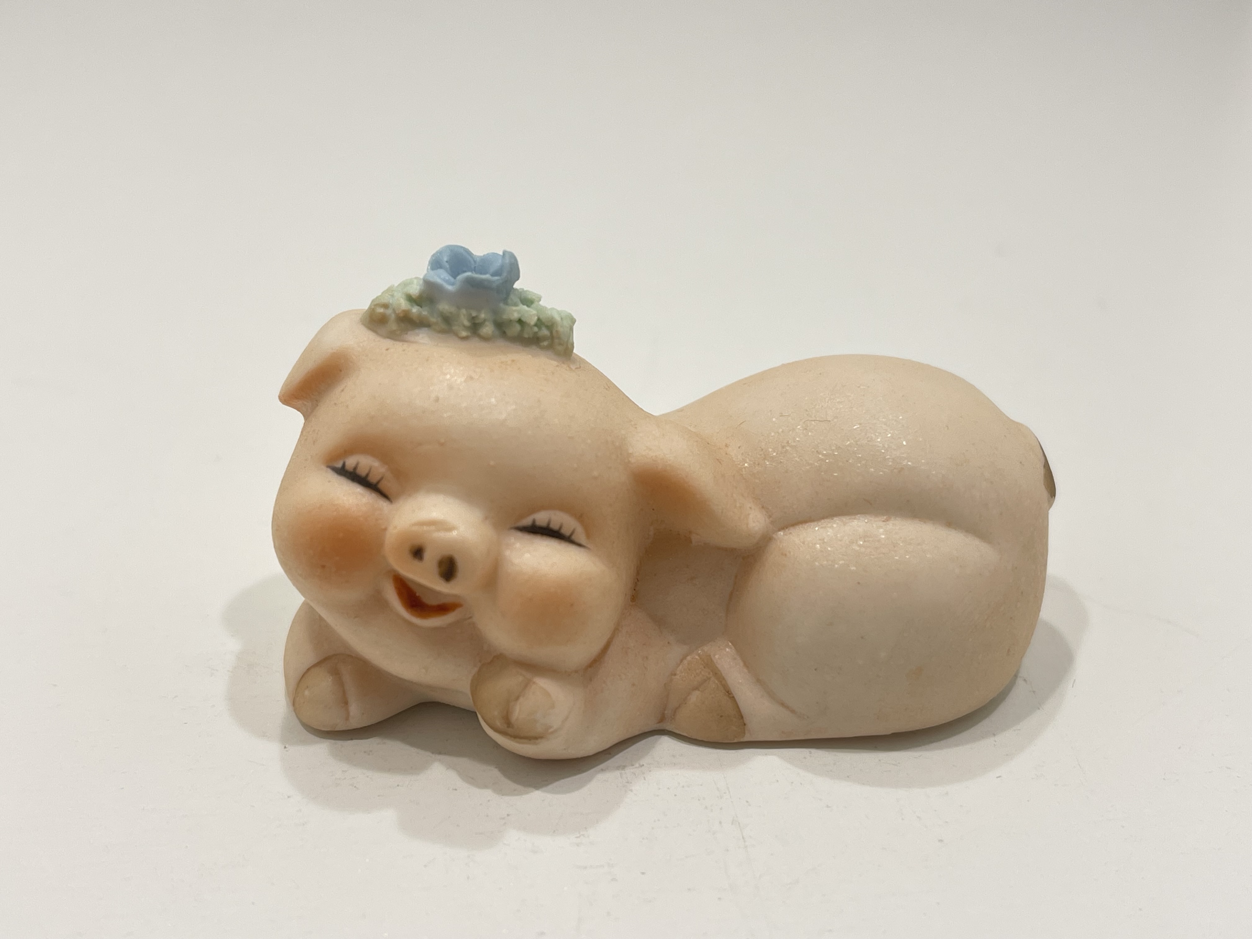 Hans Schirmer Figur Porzellan Schweinchen 5 x 3,5 cm - 1 Wahl. Top Zustand  