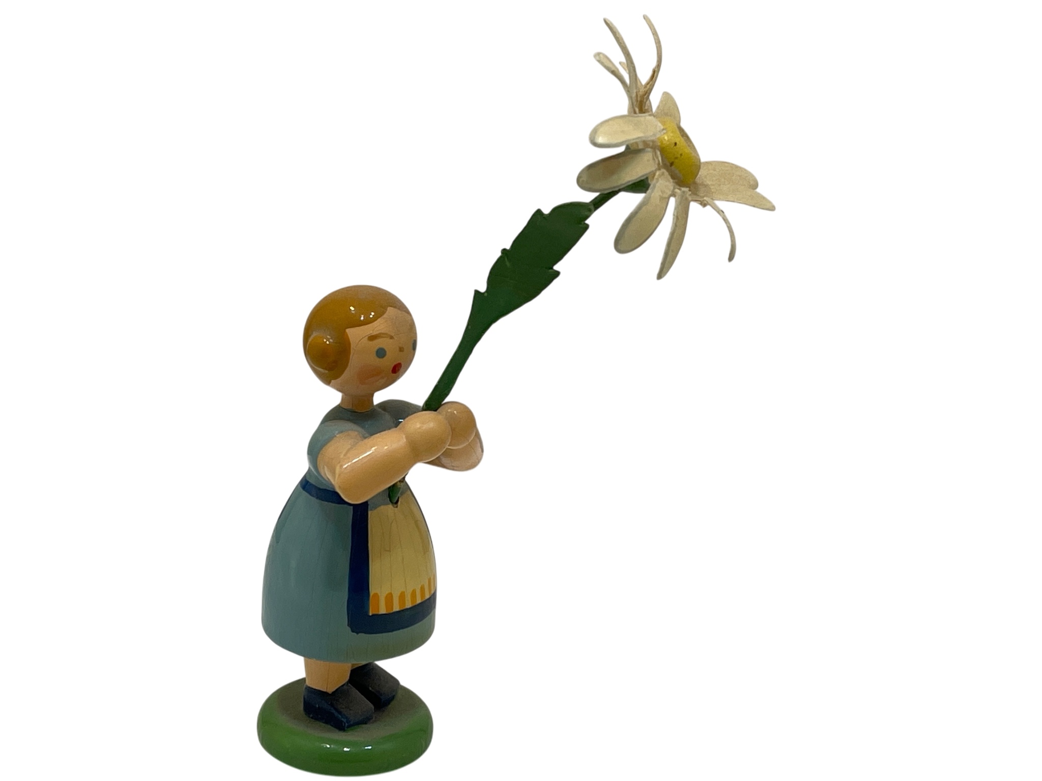 Erzgebirge Figur Sammler Holz Figur Blumenkind 10 cm. Zustand siehe Fotos 
