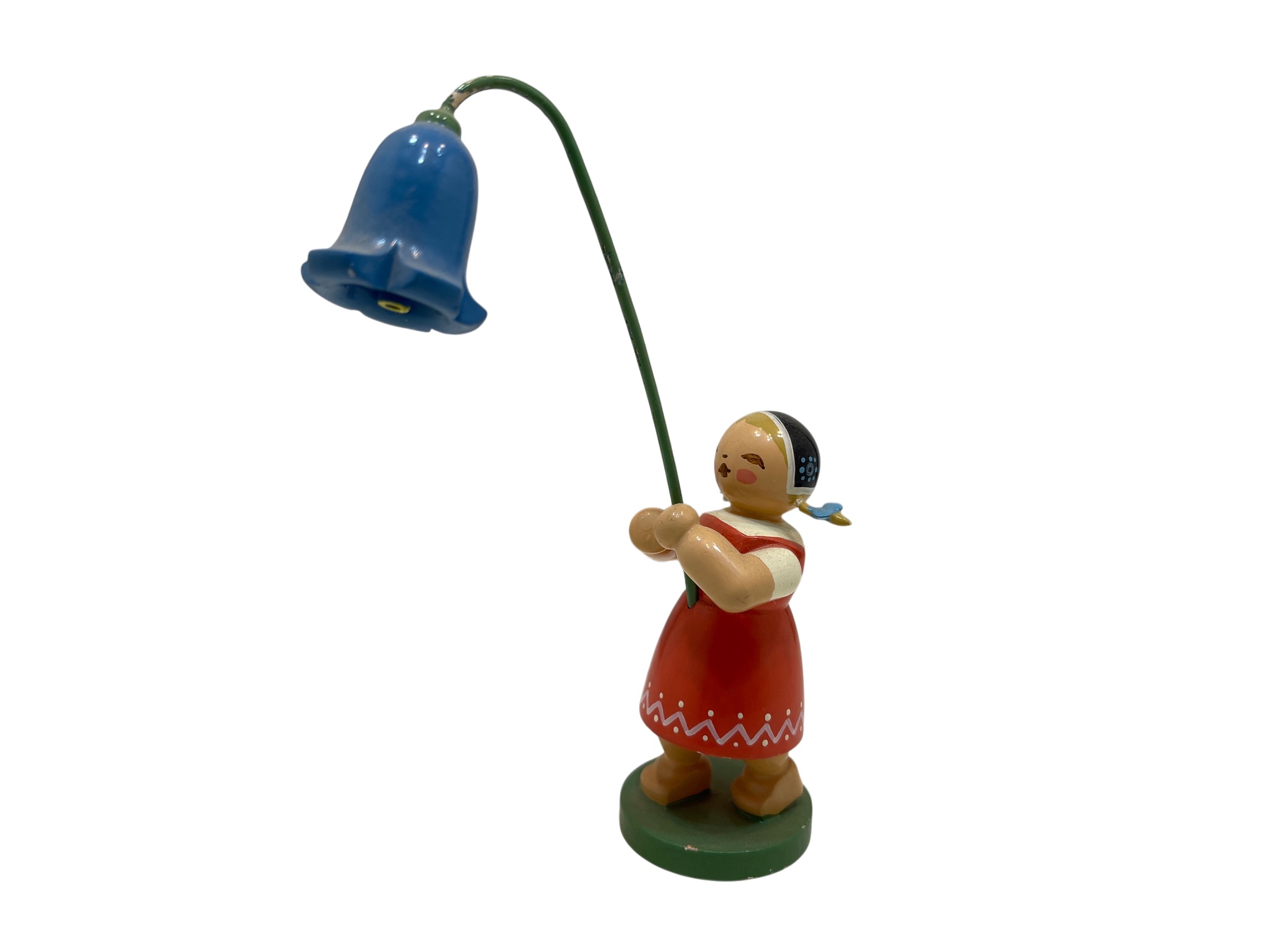 Erzgebirge Figur Sammler Holz Figur Blumenkind 11 cm. Zustand siehe Fotos