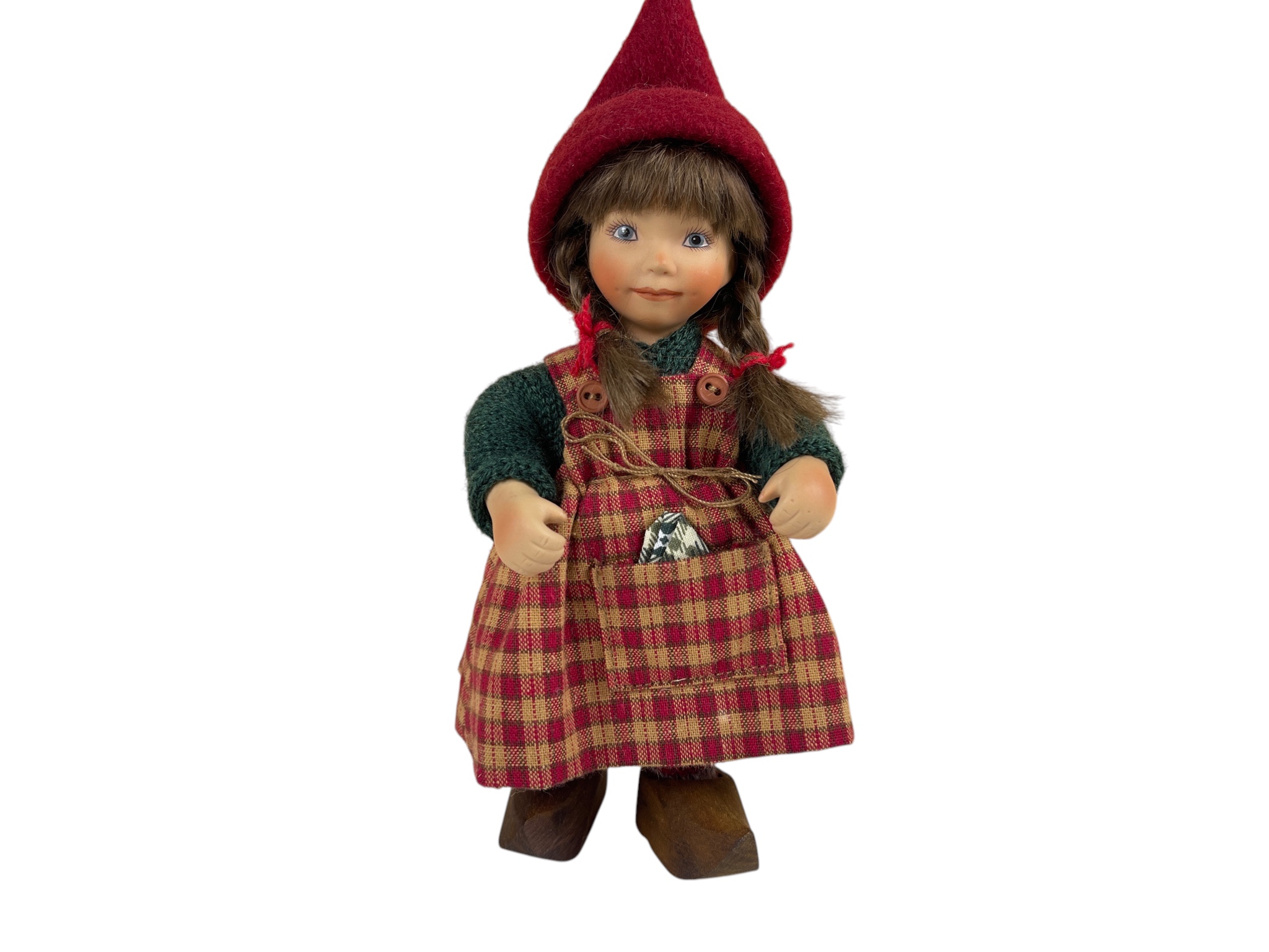 Künstlerpuppe Brigitte Frigast Porzellan Puppe 15 cm Top Zustand   