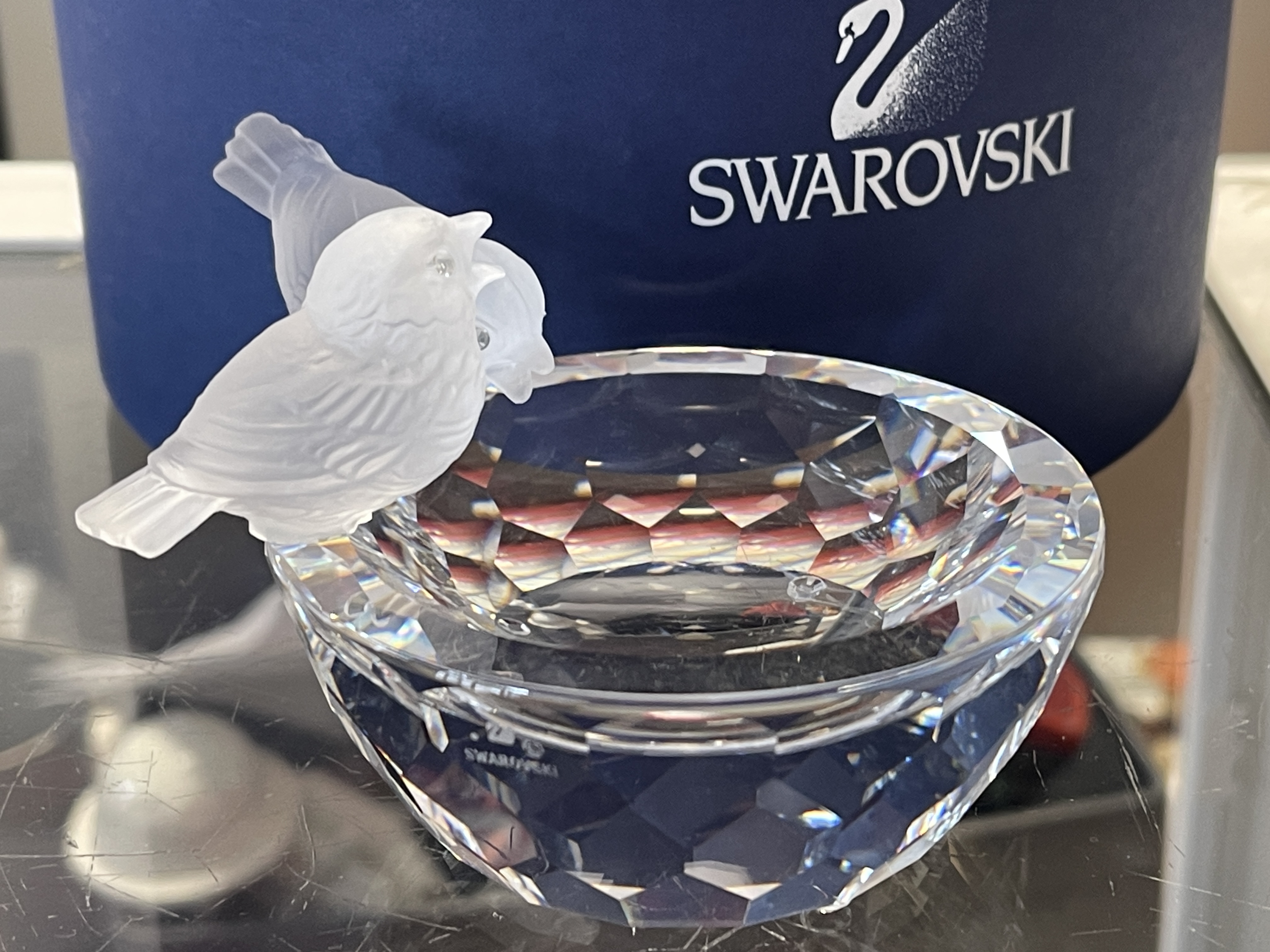  Swarovski Figur Sammlerfigur 010029 Vogeltränke 8 cm. Ovp Zertifikat Top Zustand   