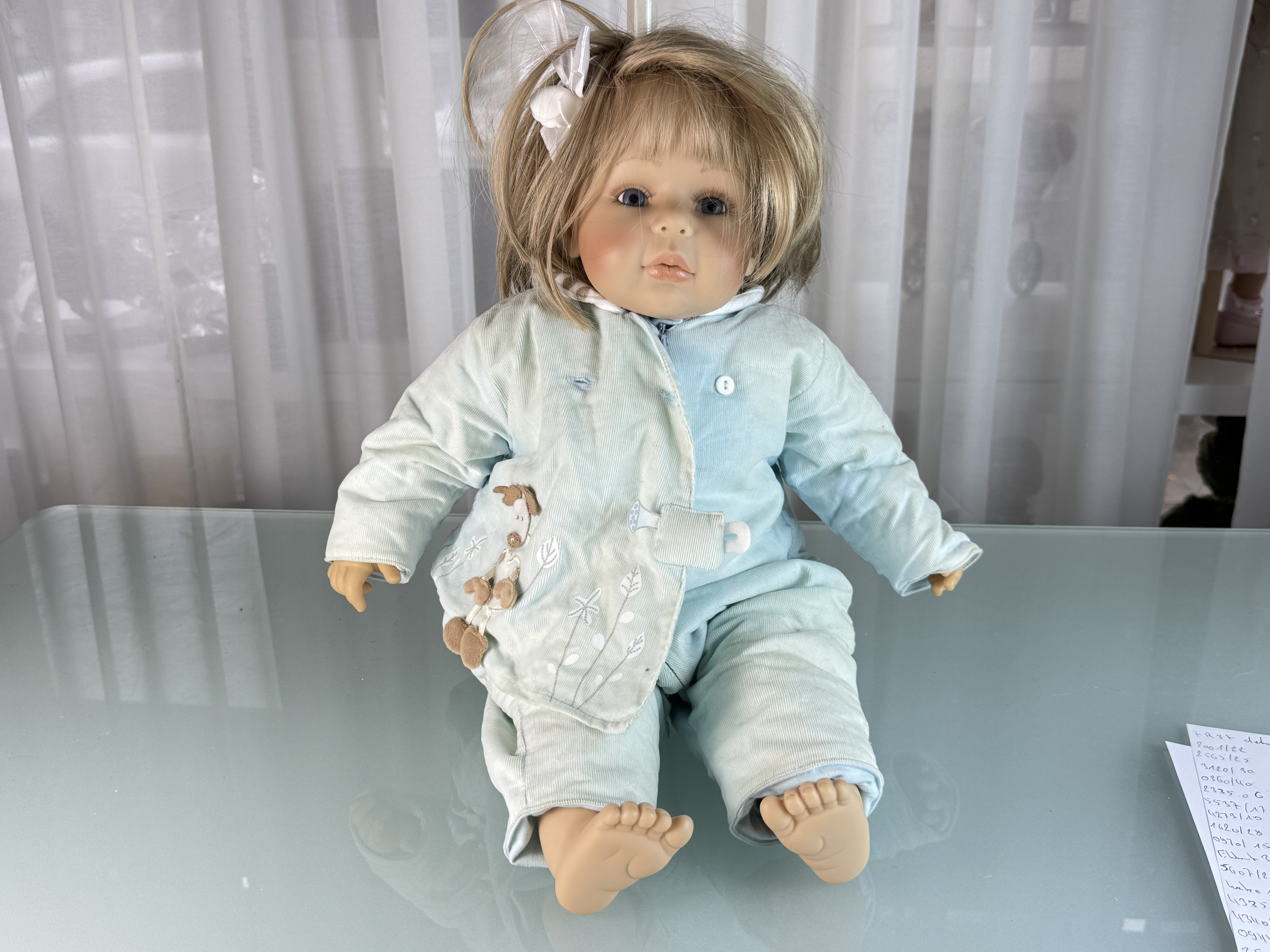 Künstlerpuppe Brigitte Leman Vinylpuppe Puppe 60 cm. Top Zustand 