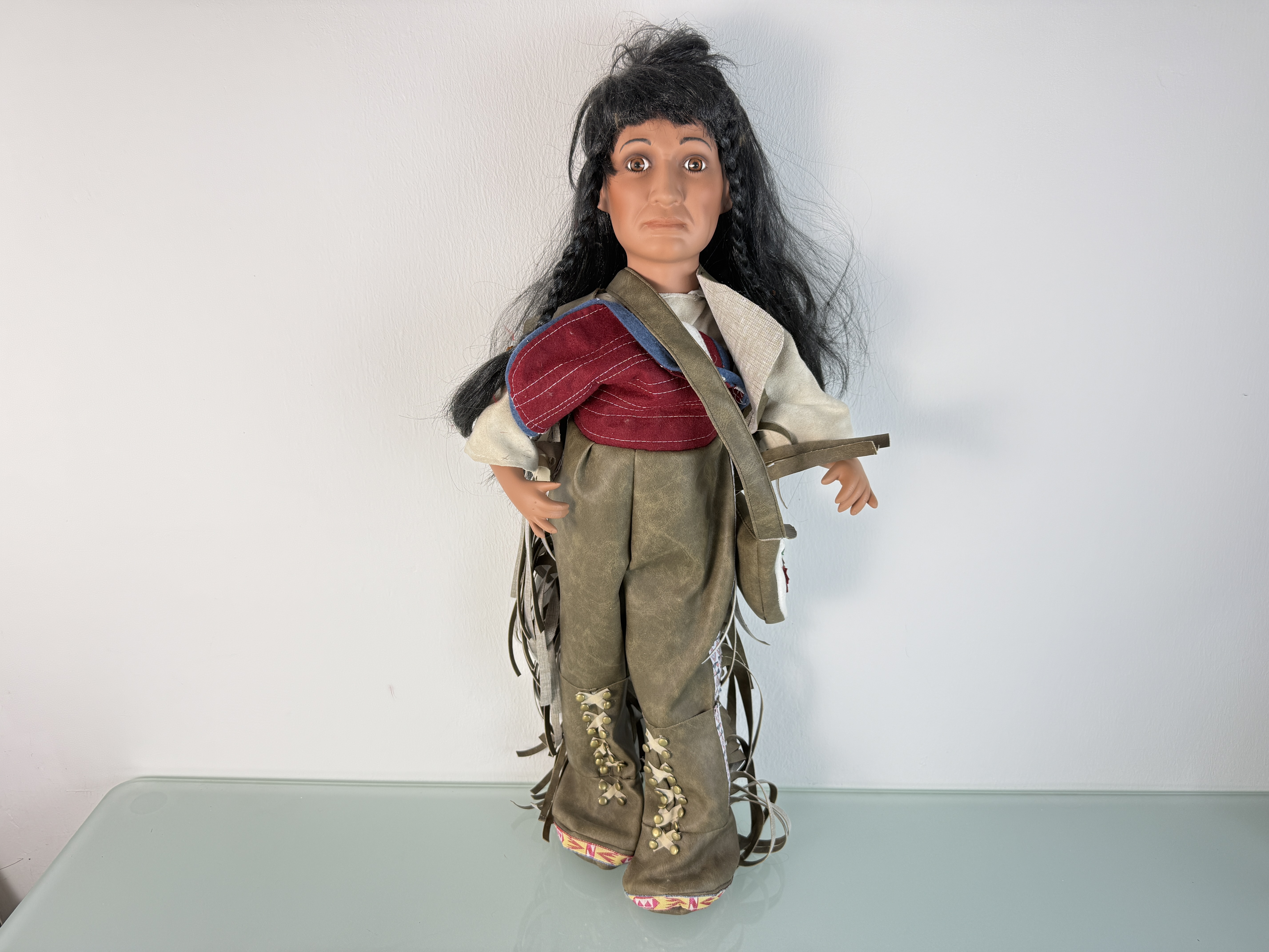 Künstlerpuppe Sammler alte Porzellan Puppe 62 cm Zustand siehe Fotos 