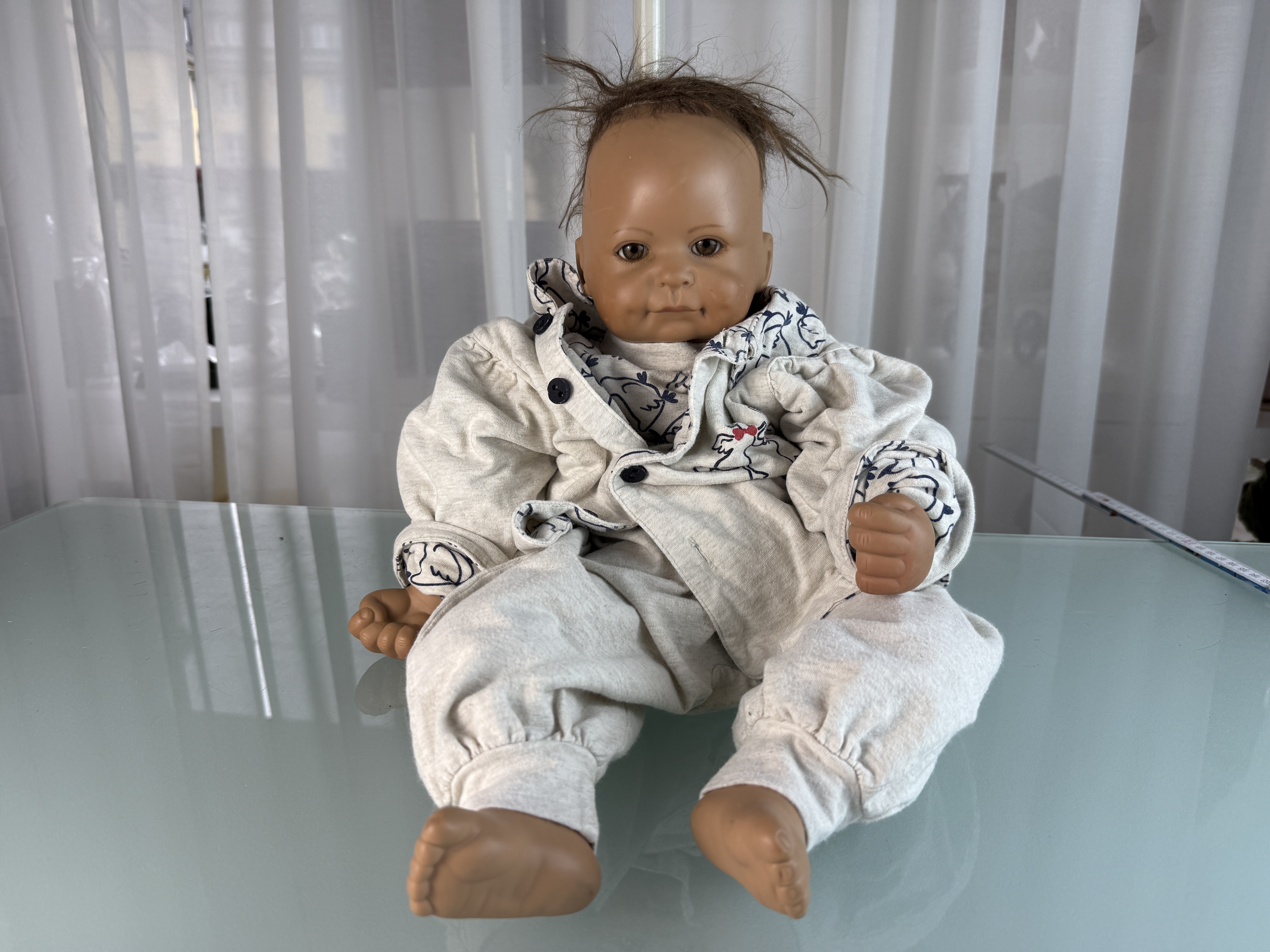 Künstlerpuppe Sigikid Vinyl Puppe 56 cm. Top Zustand  
