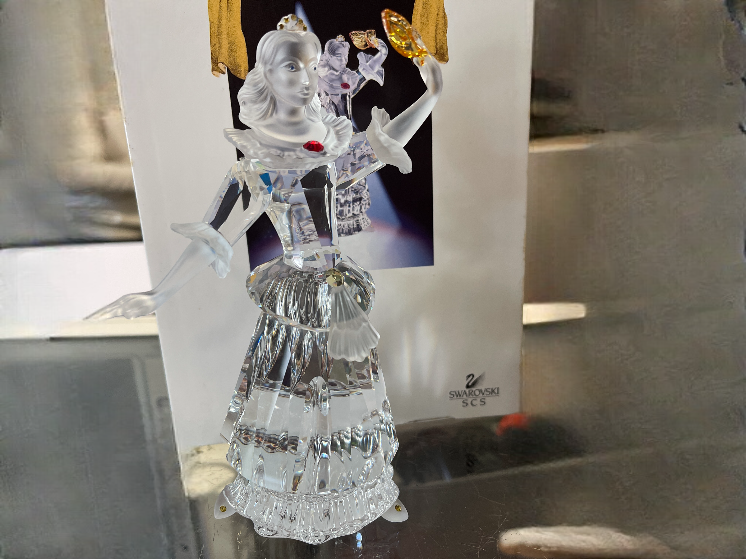 Swarovski Figur 242032 Jahresfigur 2000 Columbine 17 cm mit Ovp & Zertifikat. Top Zustand 