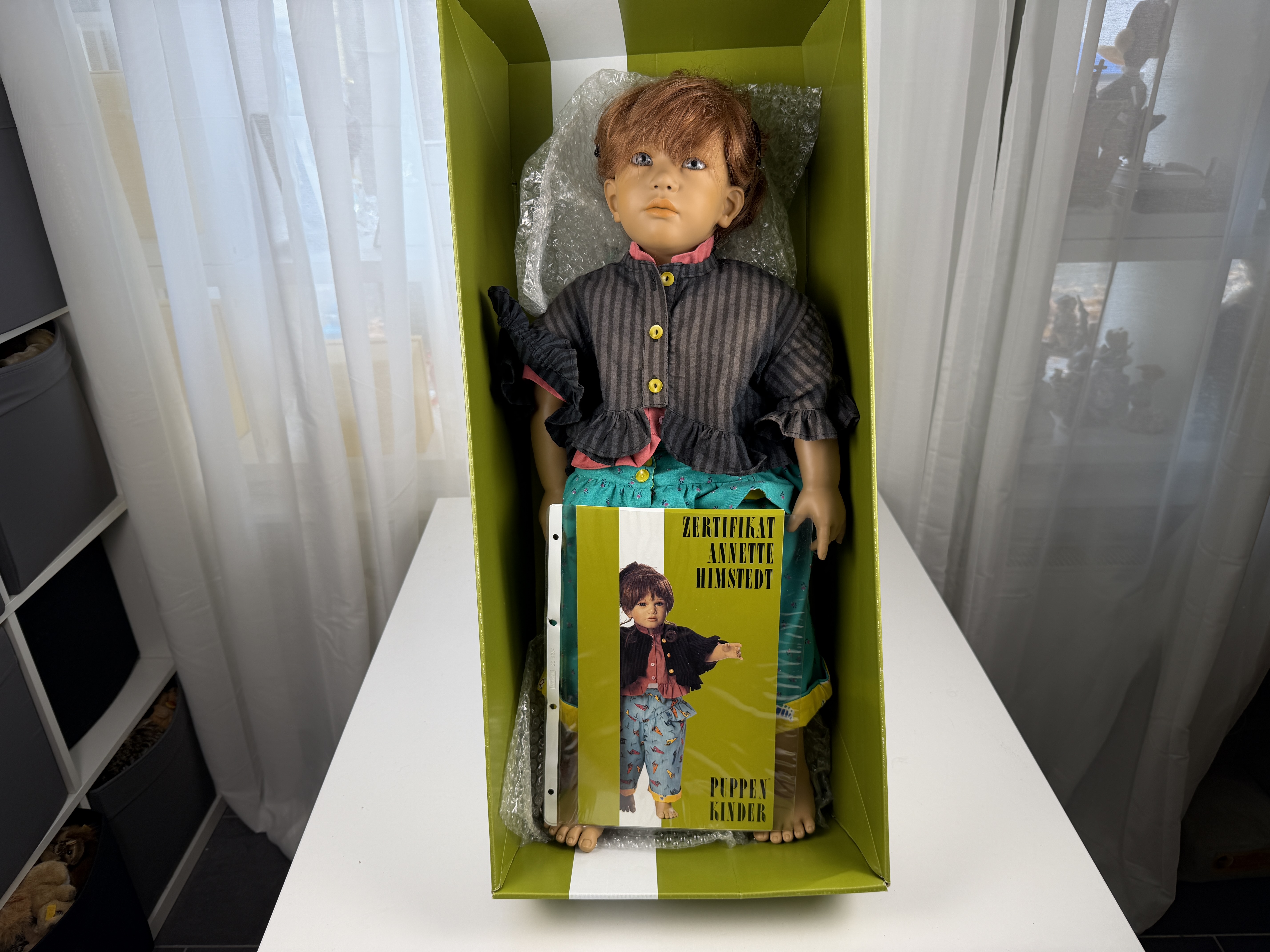 Künstlerpuppe Annette Himstedt Puppe Janka 65 cm mit Karton und Zertifikat 