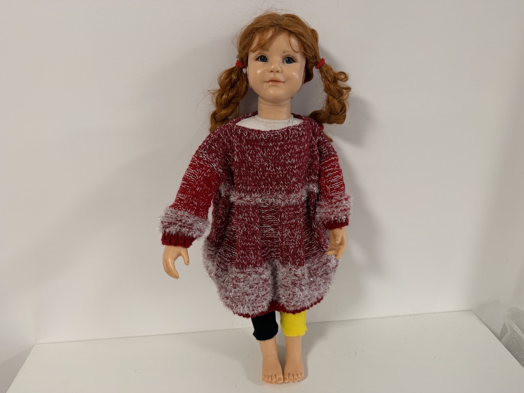 Künstlerpuppe Sybille Sauer Resin Puppe 80 cm. Top Zustand 