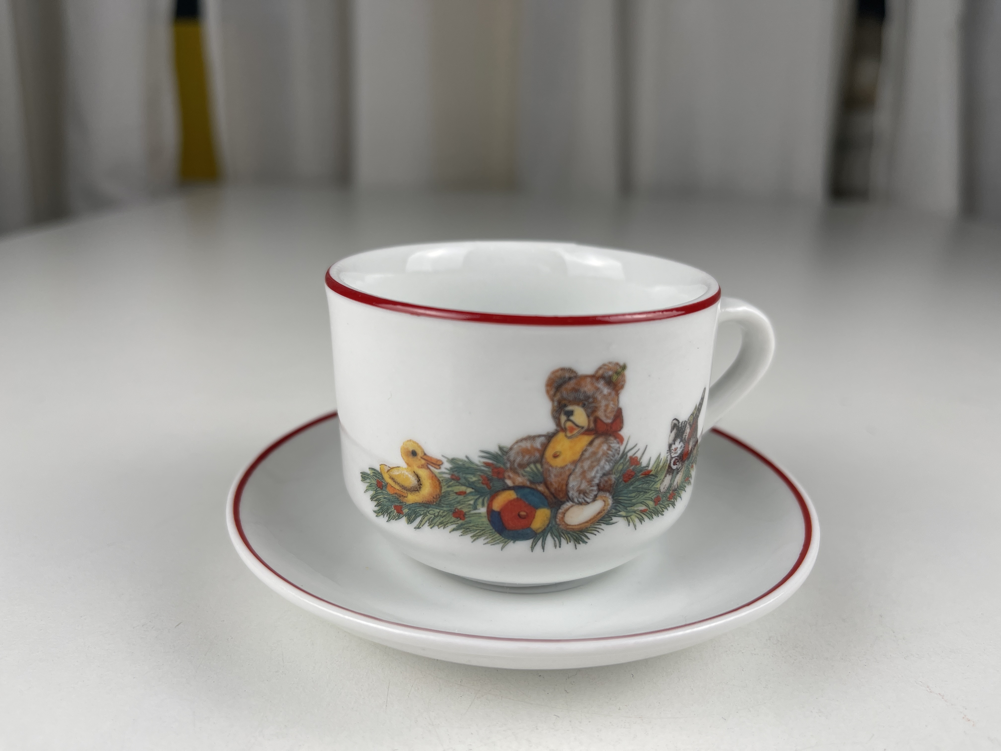 Steiff Porzellan  Tasse & Untersetzer ca. 5 cm  - Top Zustand  