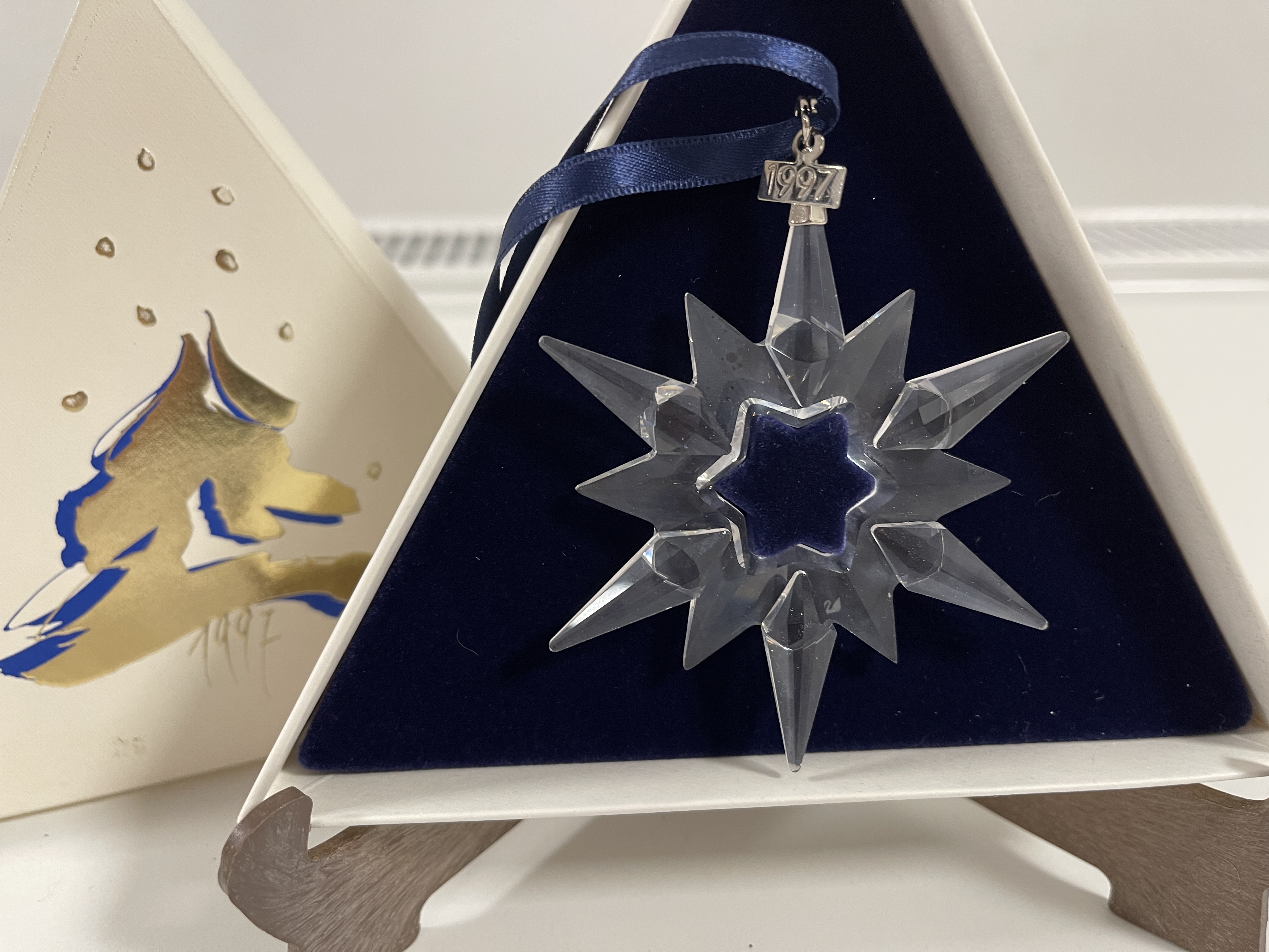 Swarovski Figur 211987 Weihnachtsstern 1997 Ornament 8,7 cm. Ovp Zertifikat Top zustand 