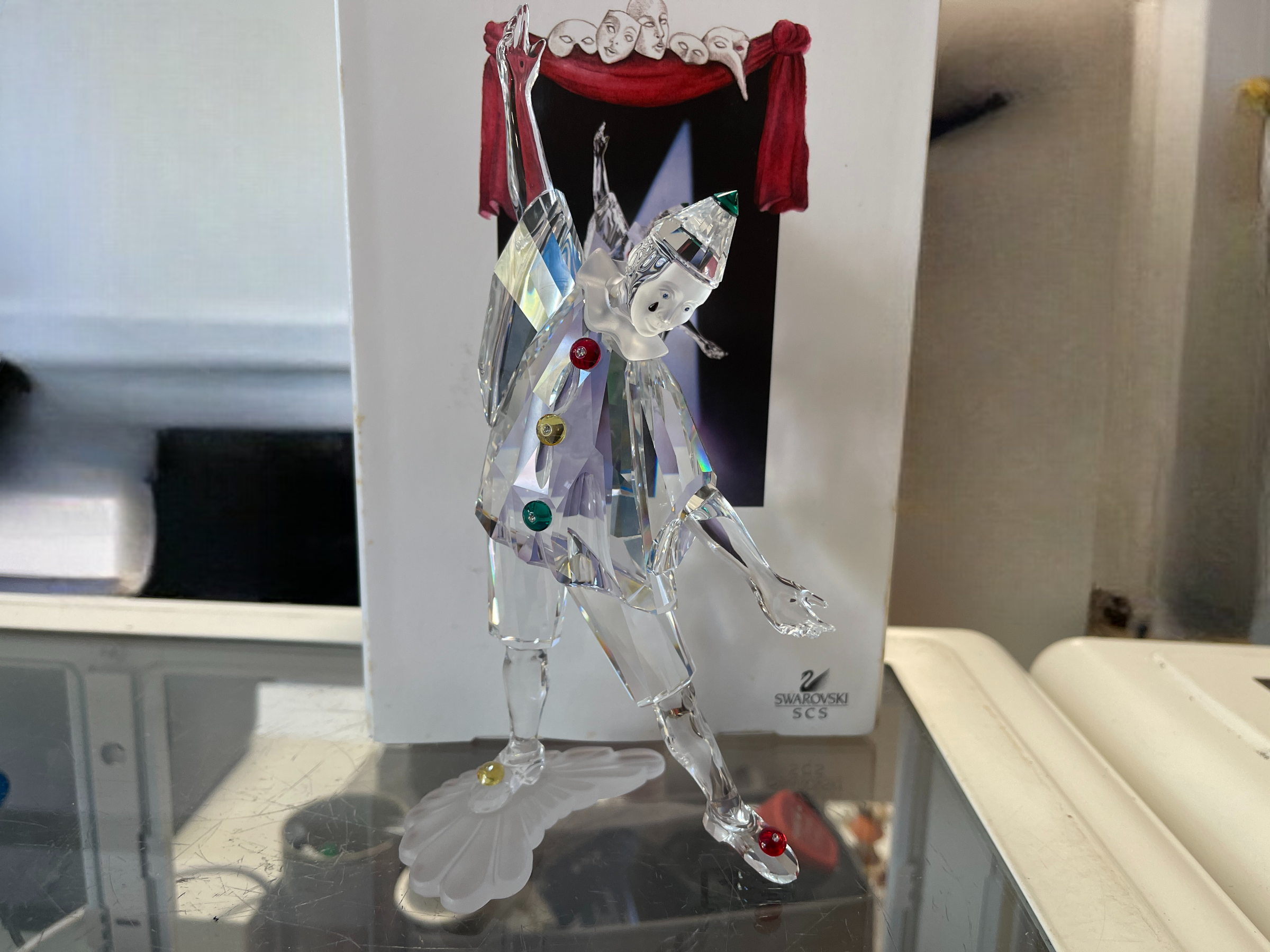 Swarovski Figur 230586 Pierrot 20 cm. Mit Ovp & Zertifikat. Top Zustand    