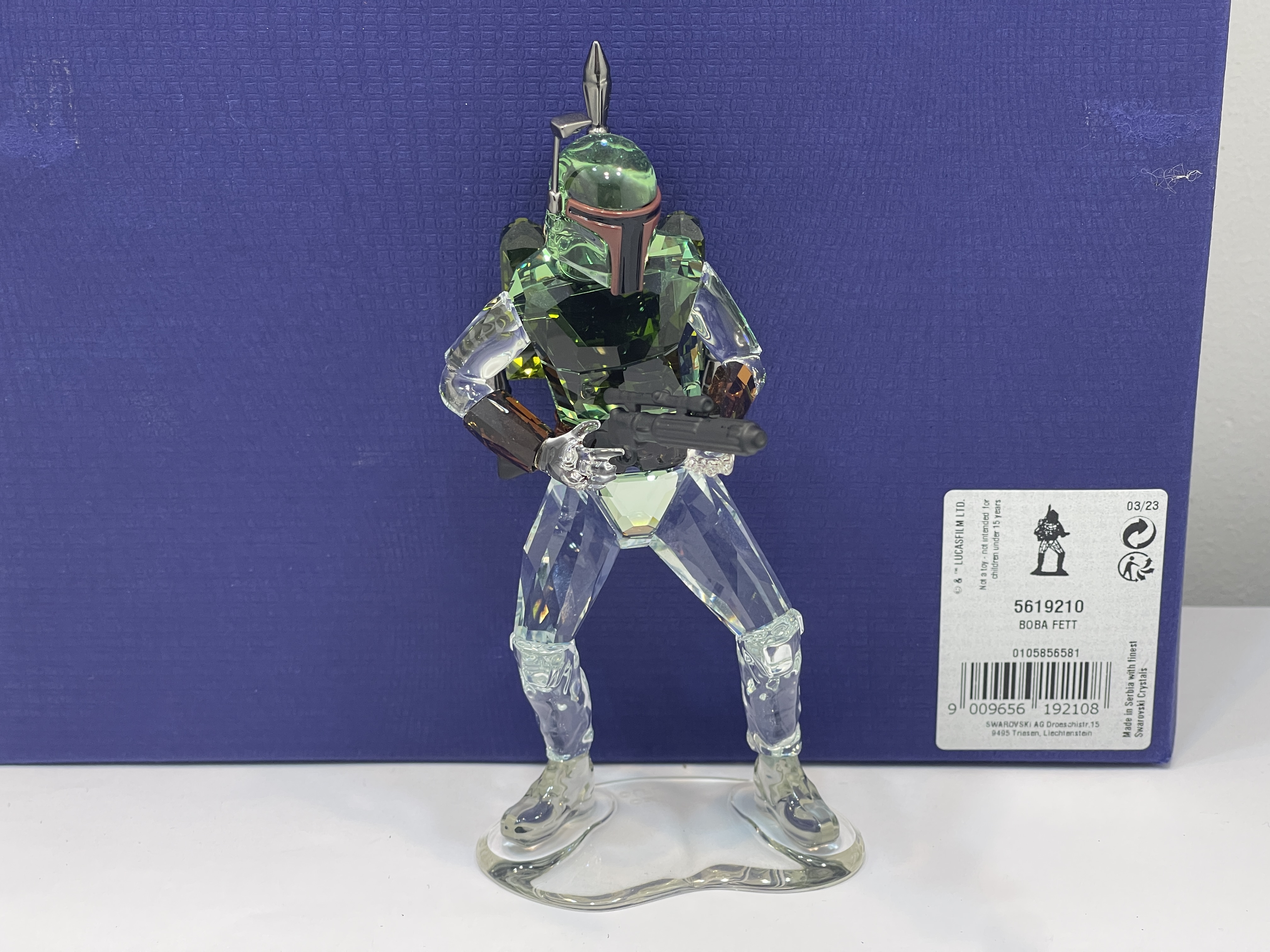 Swarovski Figur 5619210 Star Wars Boba Fett 12,5 cm. + OVP & Zertifikat - Top Zustand 