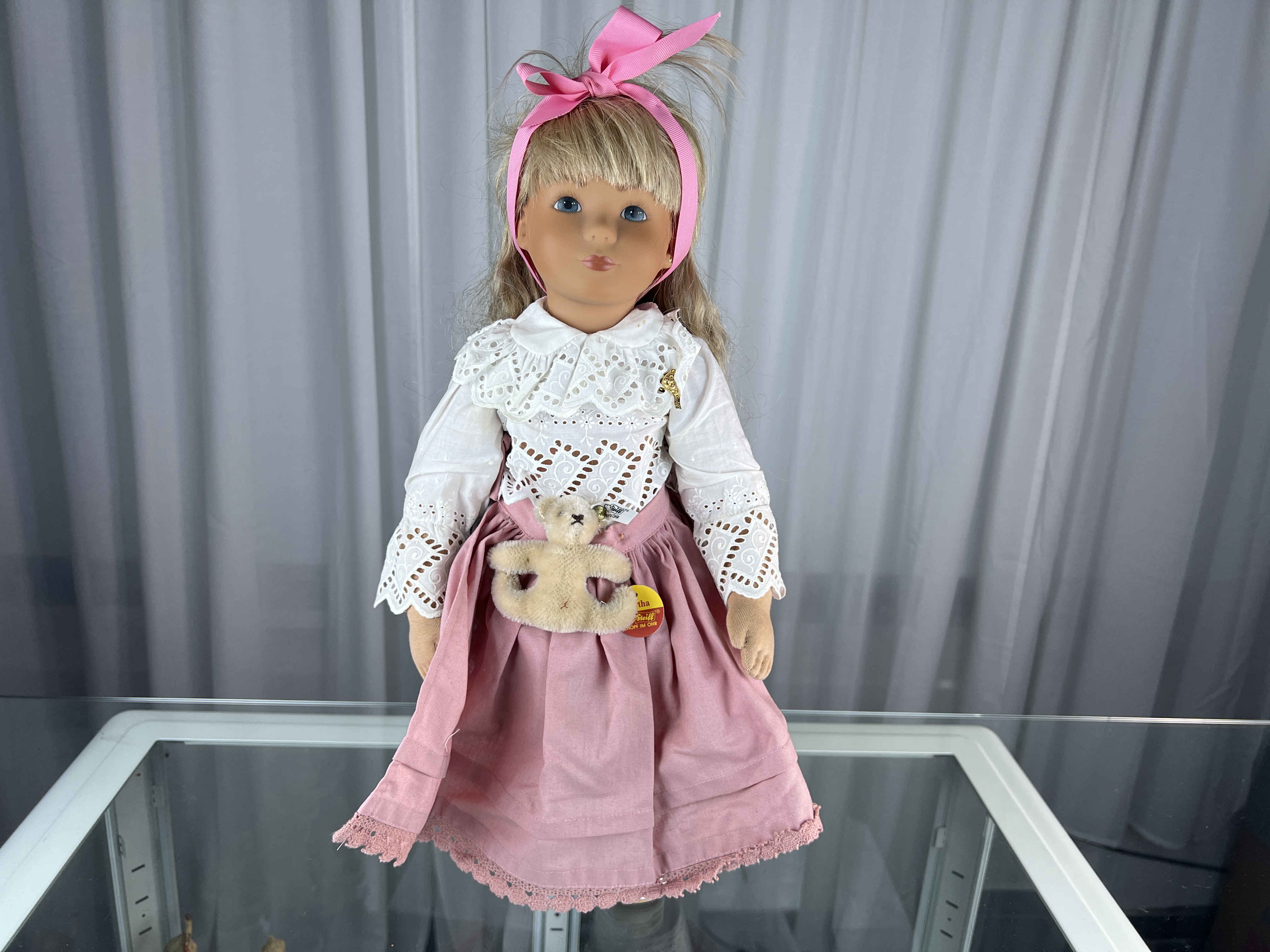 Steiff Puppe Bertha Künstlerpuppe 50 cm. Top Zustand  