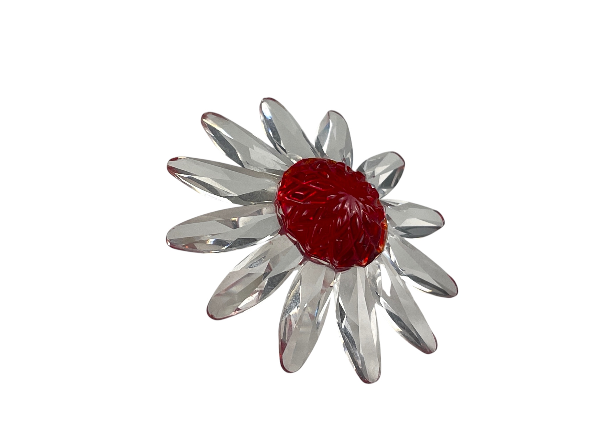 Swarovski Figur Blume Margerite Rot 5 cm Top Zustand.  