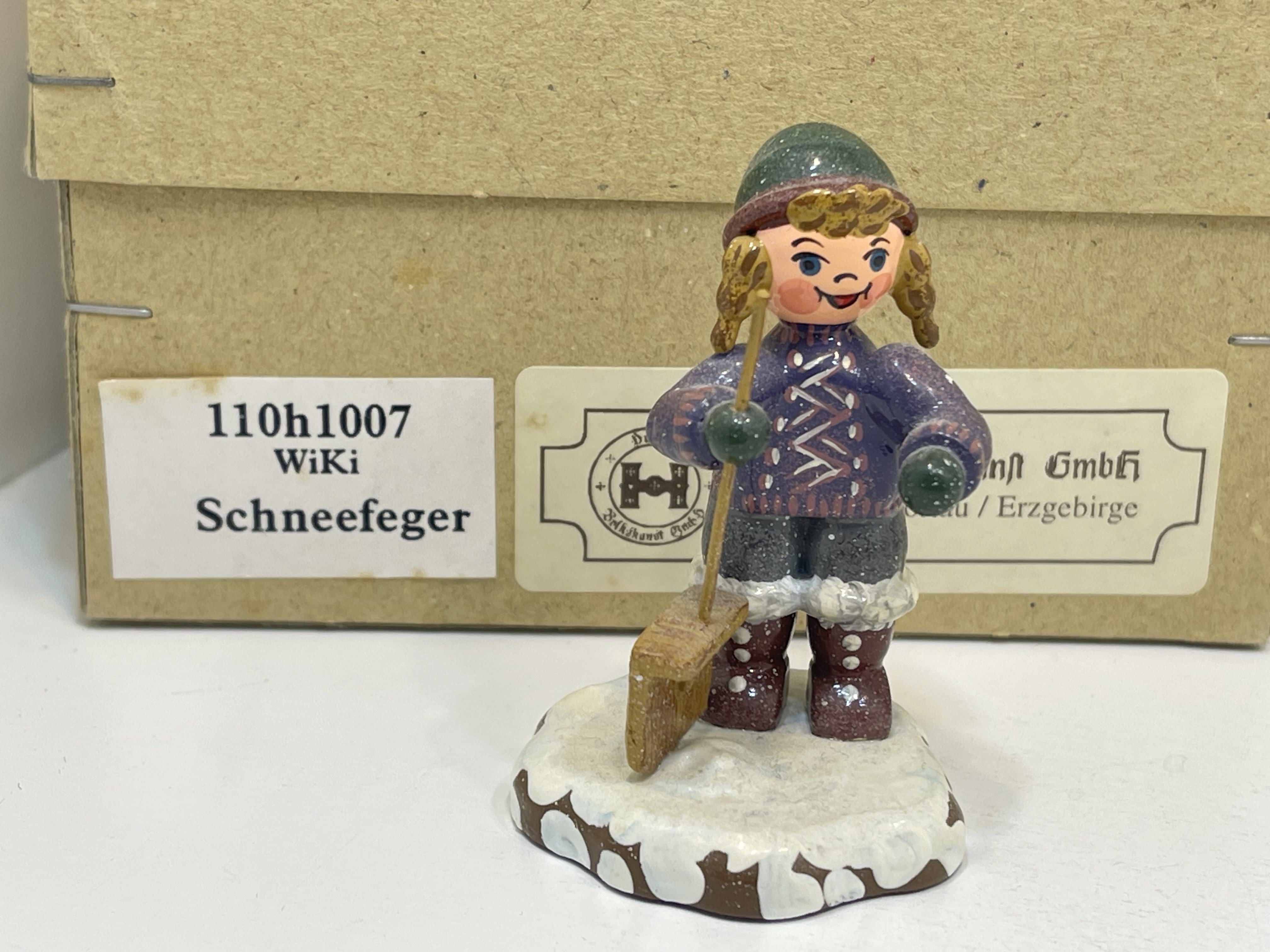 Erzgebirge Sammler Figur Hubrig 7,5 cm + OVP. Top Zustand     