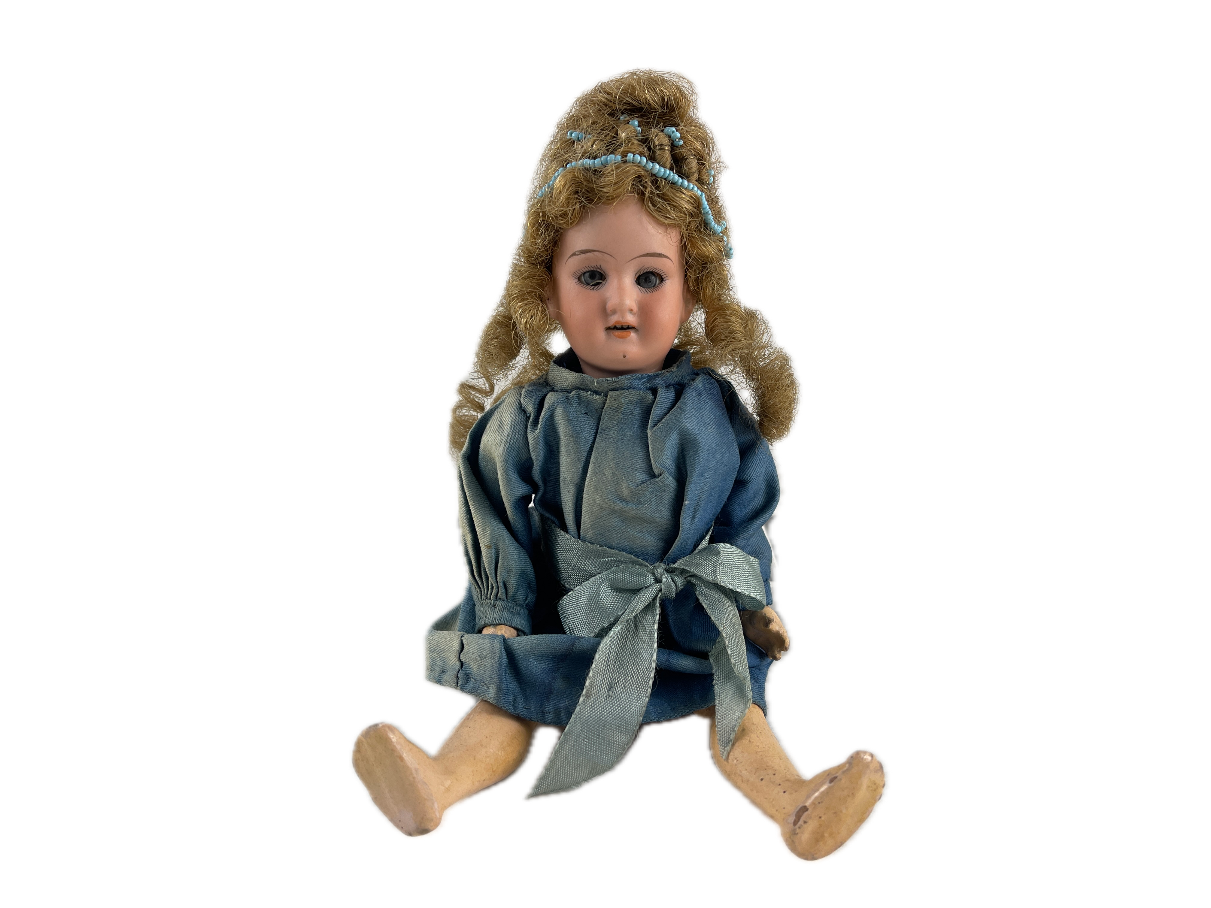 Künstlerpuppe alte Porzellankopf Sammler Puppe 21 cm Zustand siehe Fotos    