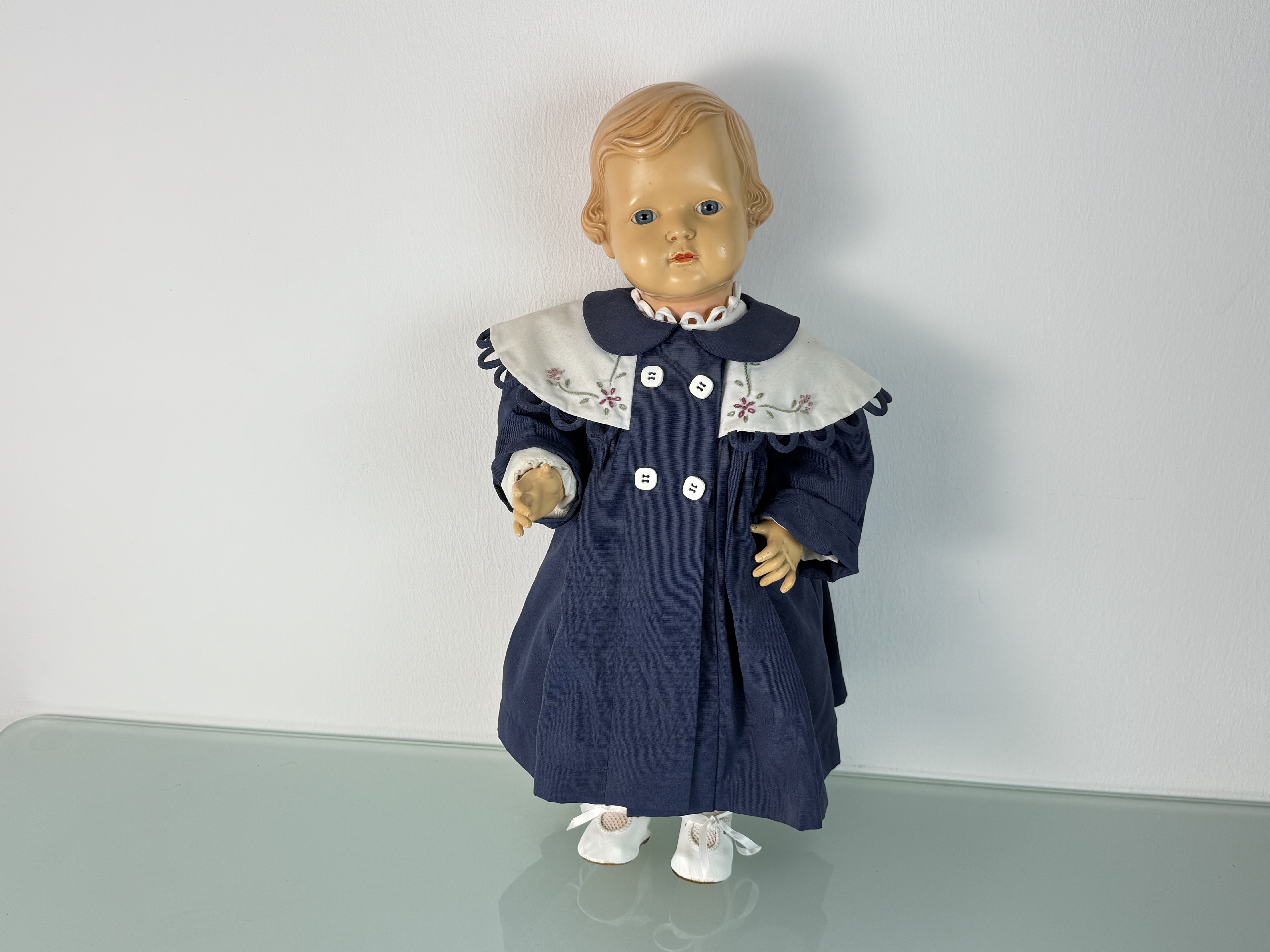 Künstlerpuppe Sammler Puppe alte Zelluloid Puppe 50 cm siehe Fotos 