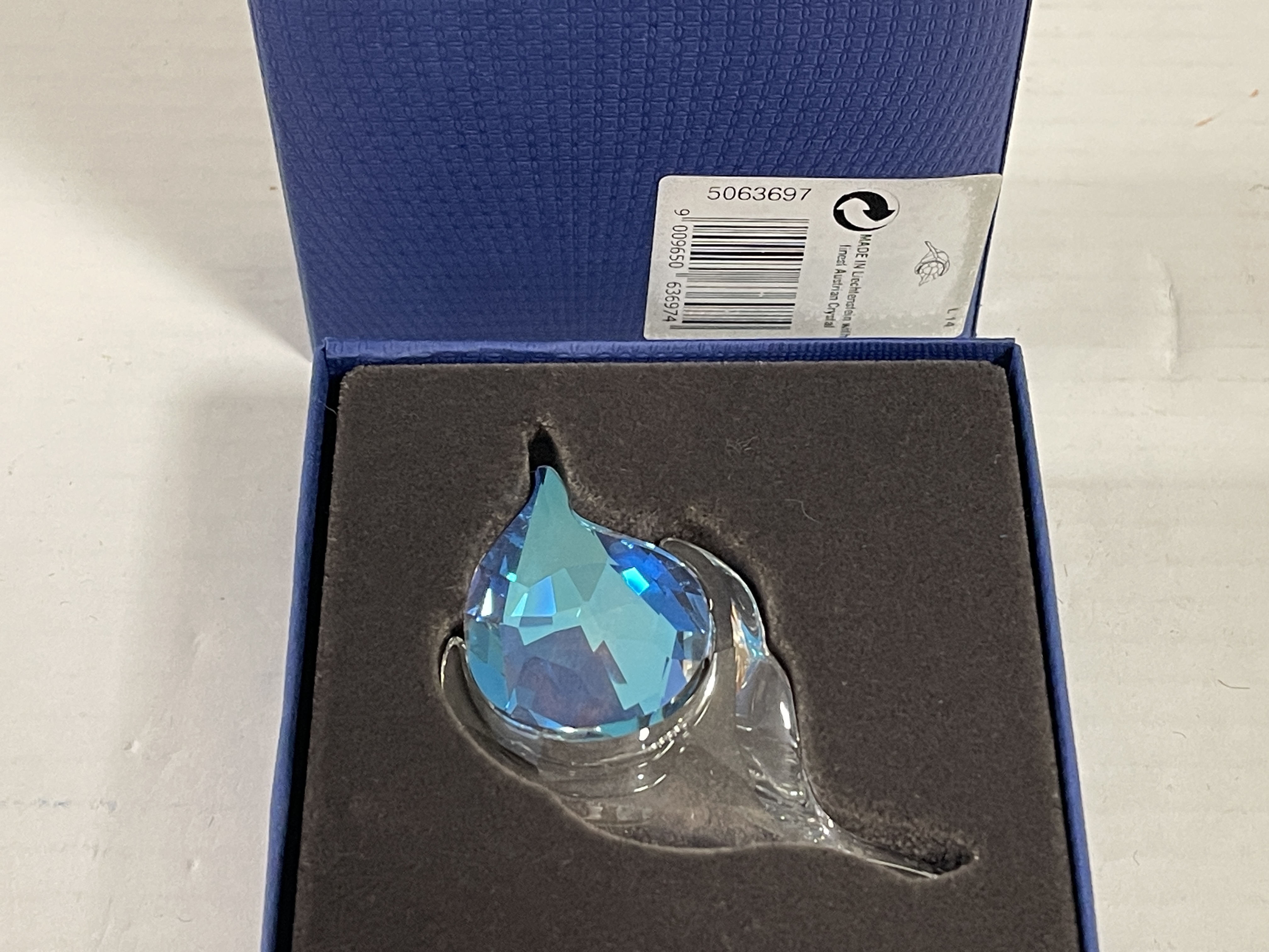 Swarovski Figur 5063697 Arya Event Pfauenfeder 7,5 cm. Mit OVP + Zertifikat. Top Zustand