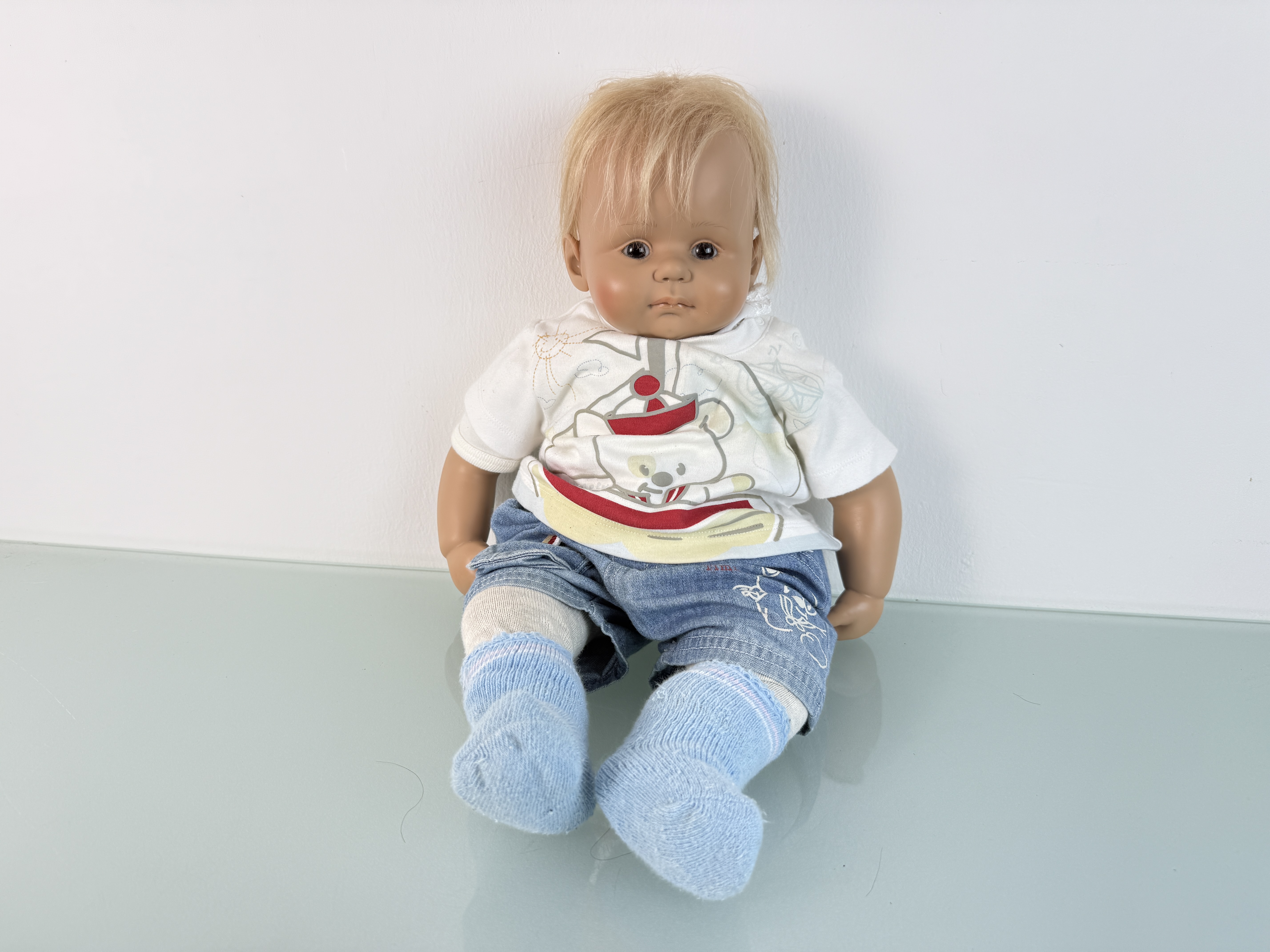 Künstlerpuppe Sammler Brigitte Leman Vinyl Puppe 50 cm. Top Zustand.   