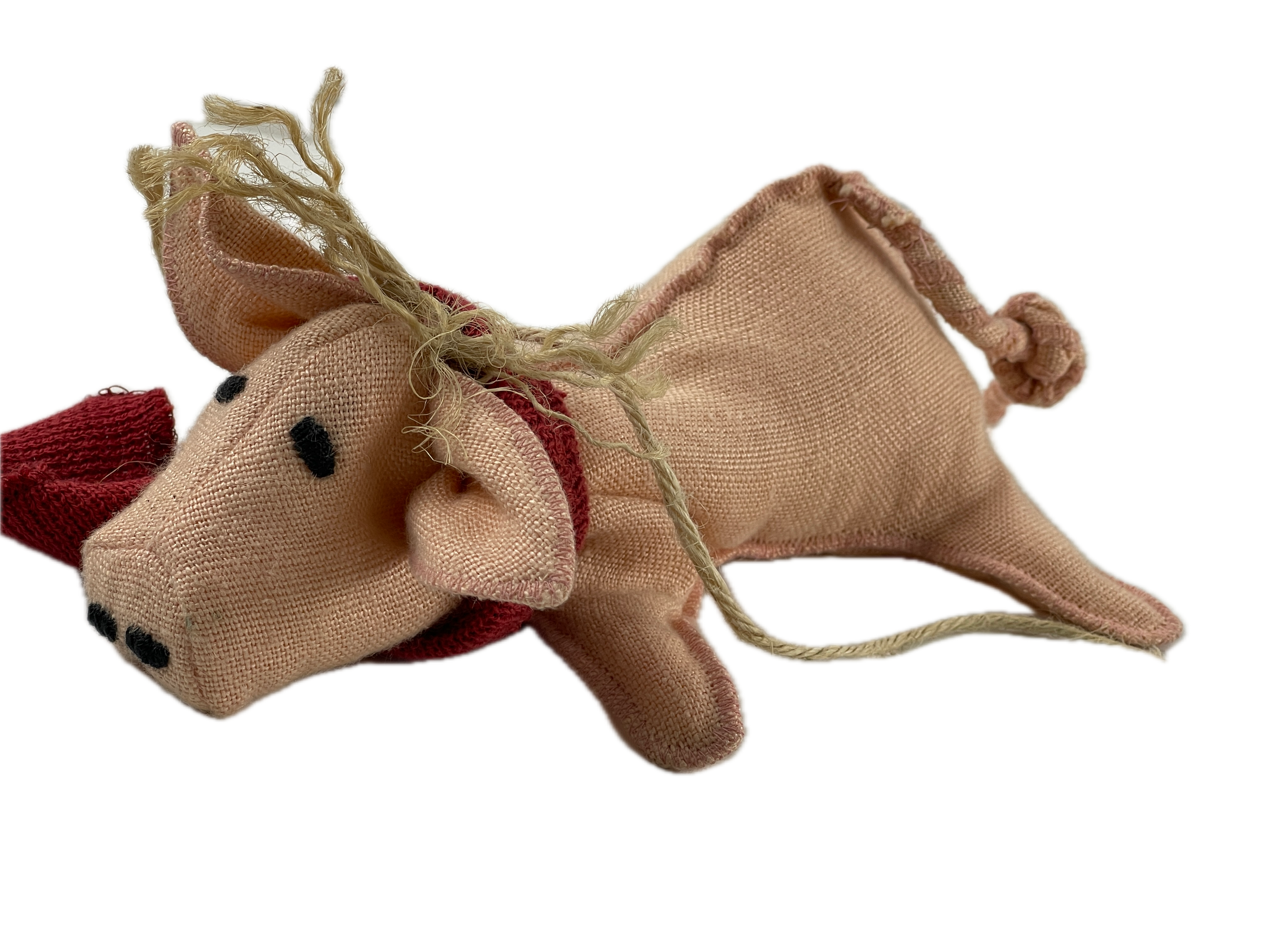 Künstler Stofftier Schwein 18 cm - Zustand siehe Fotos    