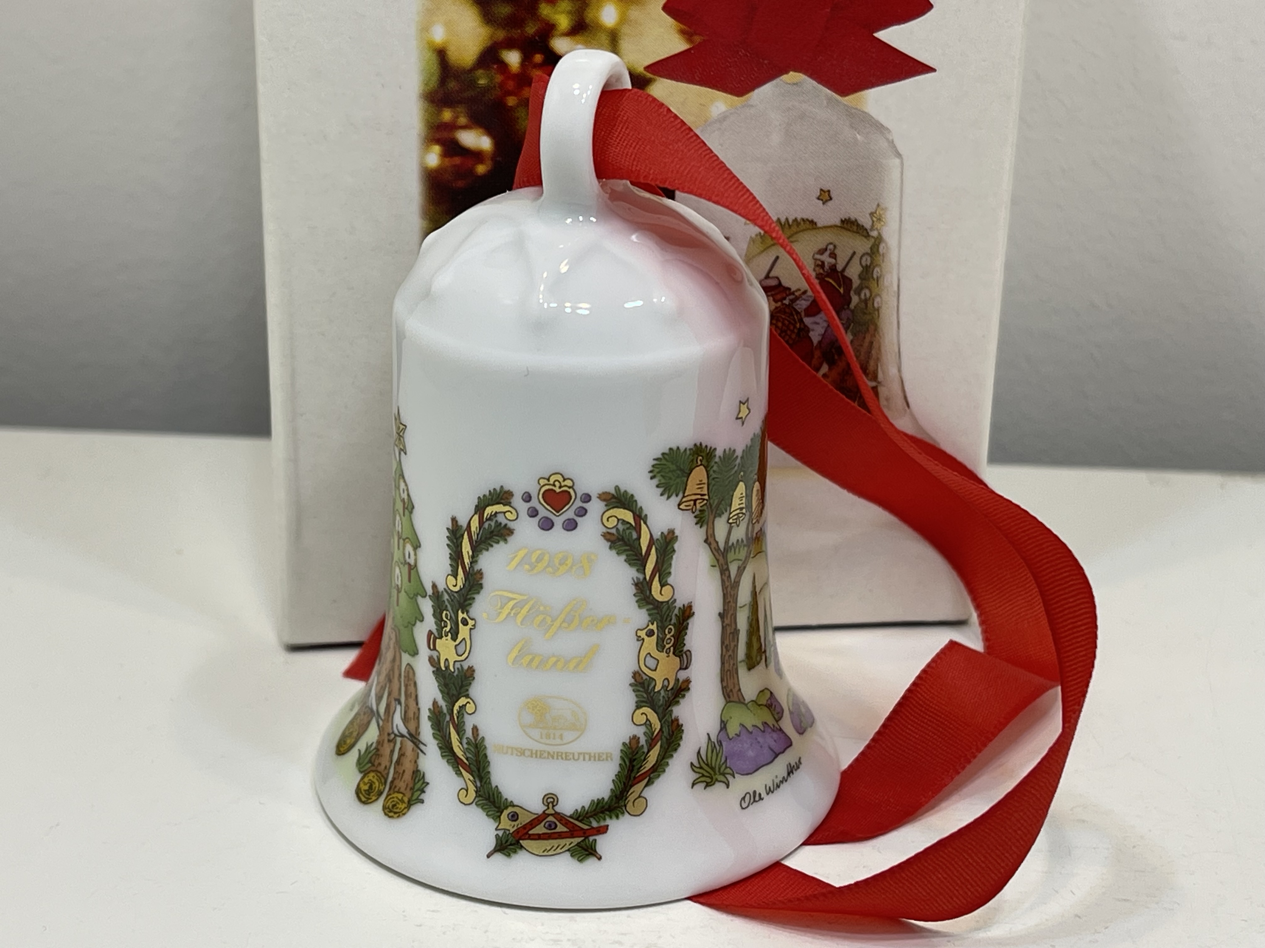  Hutschenreuther Weihnachtsglocke mit OVP  1998 -Top Zustand.