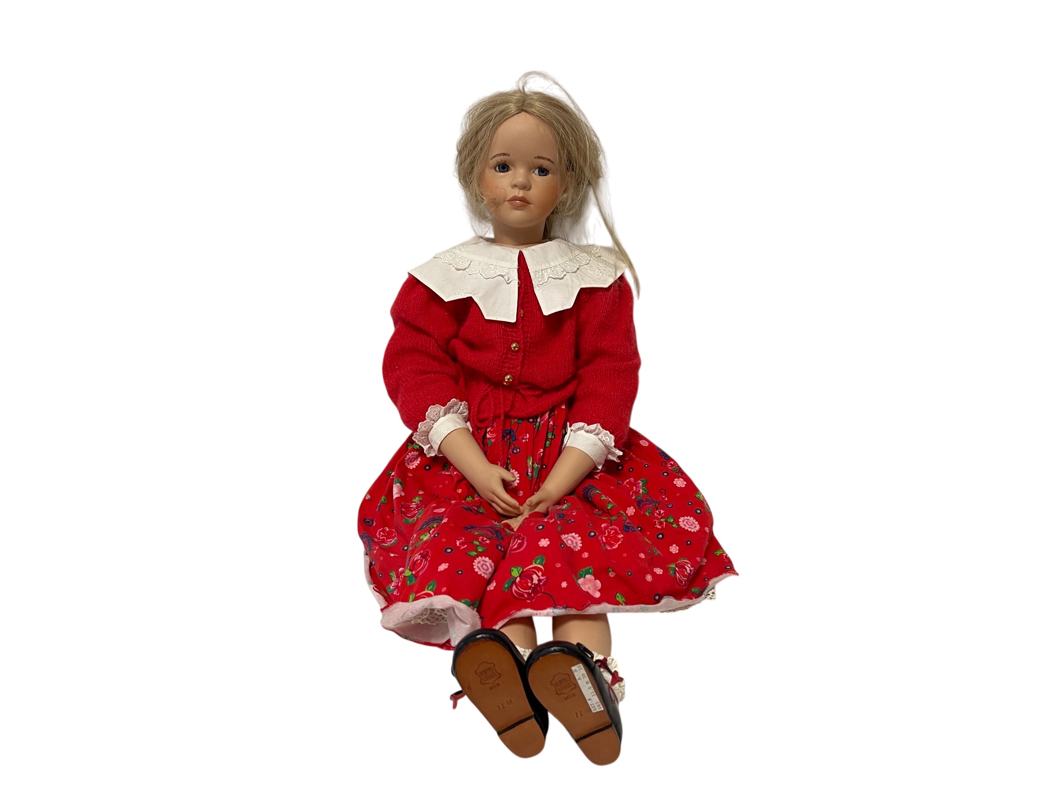 Vera Scholz Künstlerpuppe  Porzellan Puppe 80 cm Top Zustand   Kopie