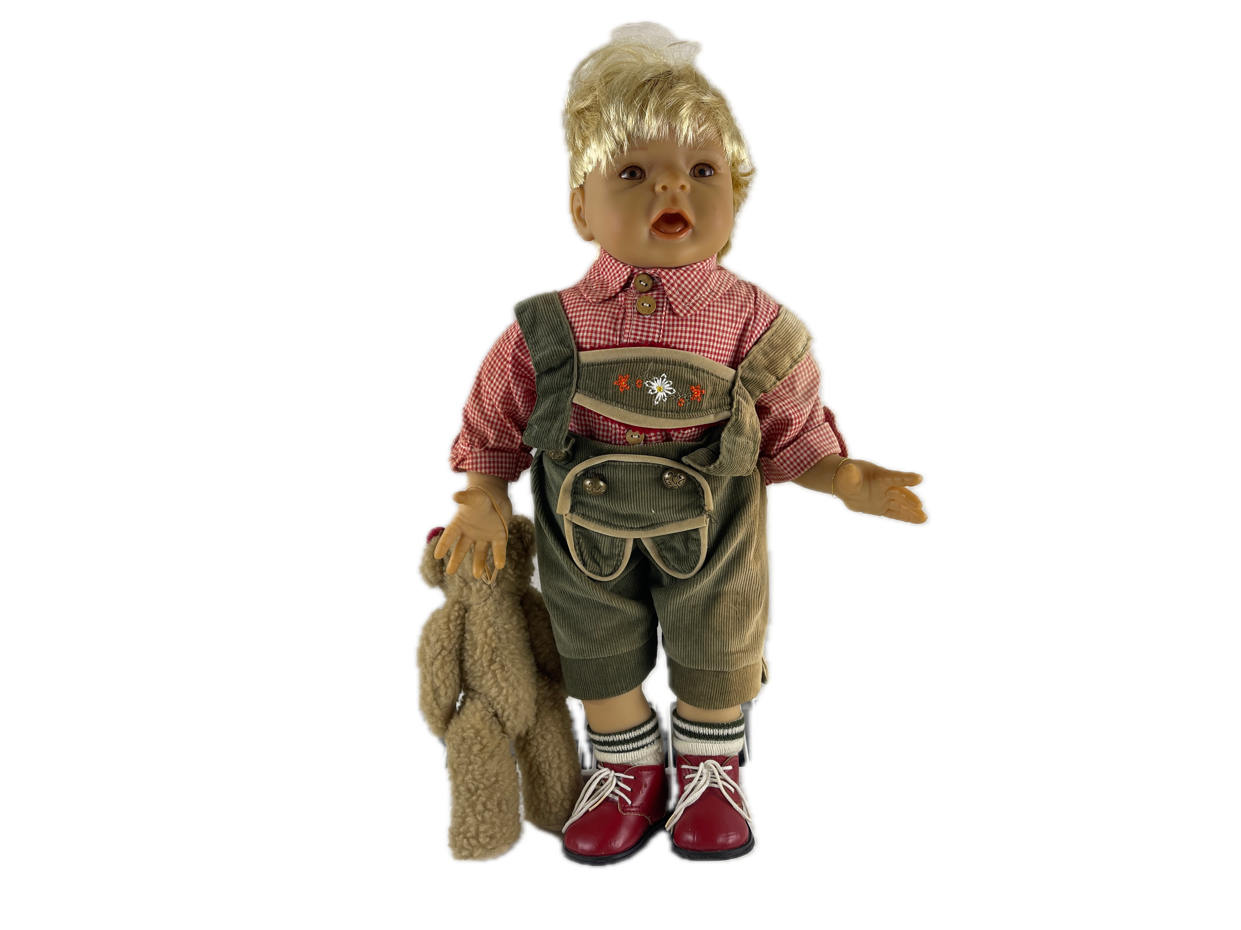 Künstlerpuppe Vinyl Puppe 47 cm. Guter Zustand    