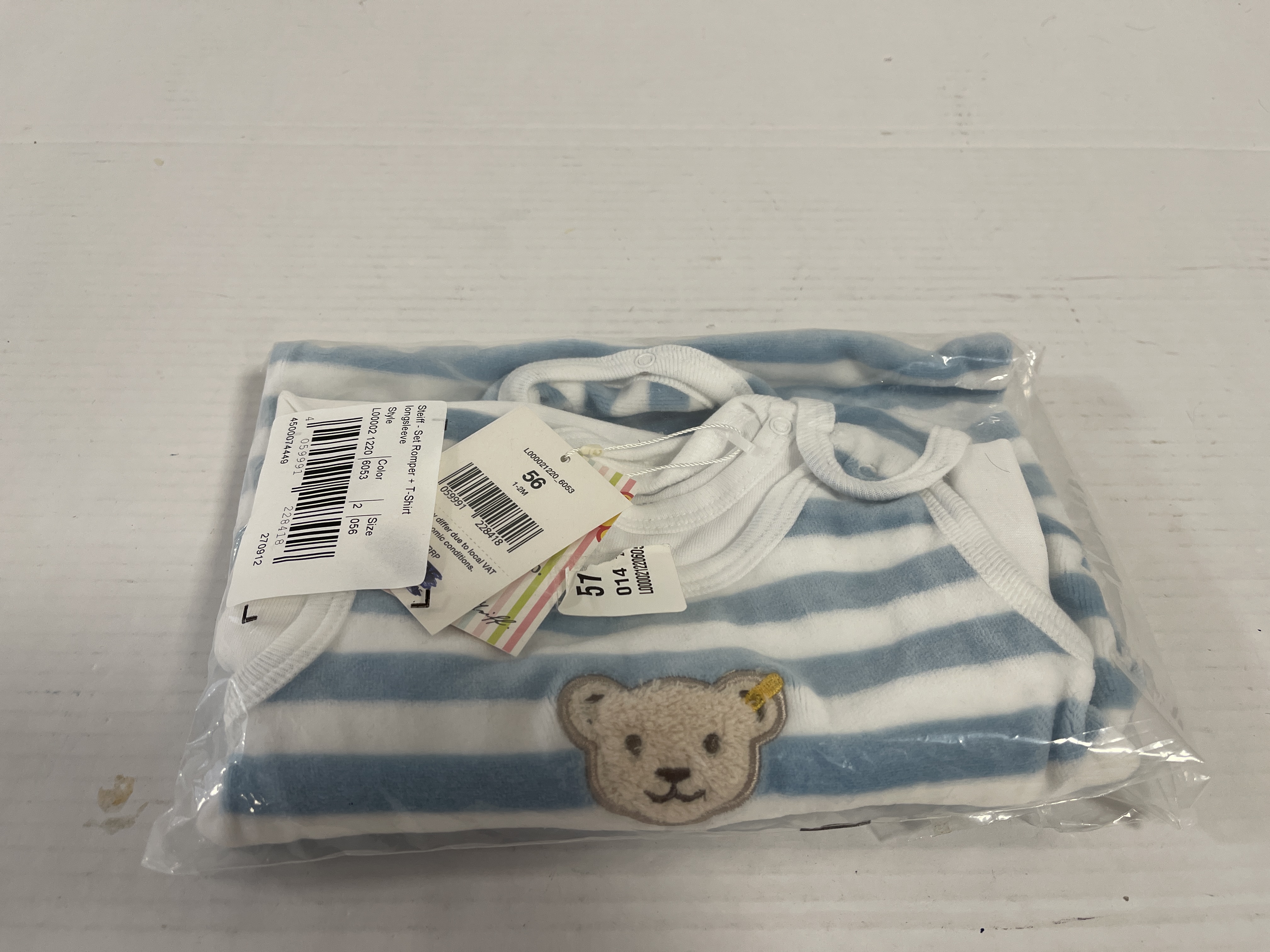 Steiff Baby Bekleidung Strampler Set für Jungs Größe 56 - Top Zustand  