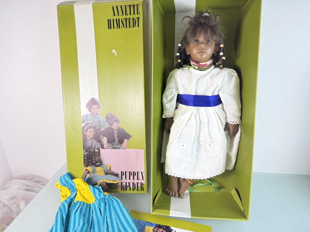 Künstlerpuppe Annette Himstedt Puppe Ayoka 65 cm. Top Zustand  