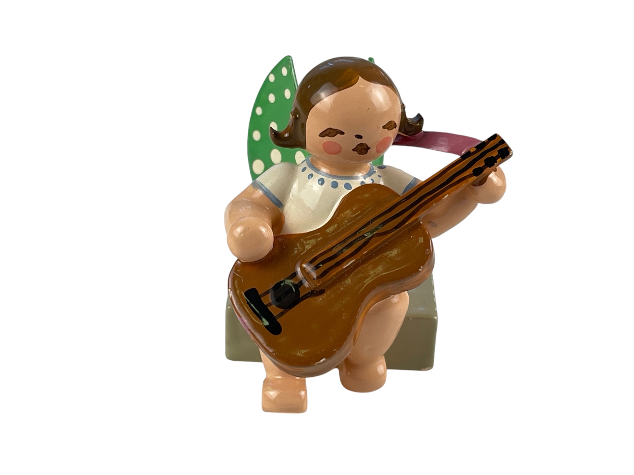  Erzgebirge Figur Engel 5 cm. Zustand siehe Fotos 