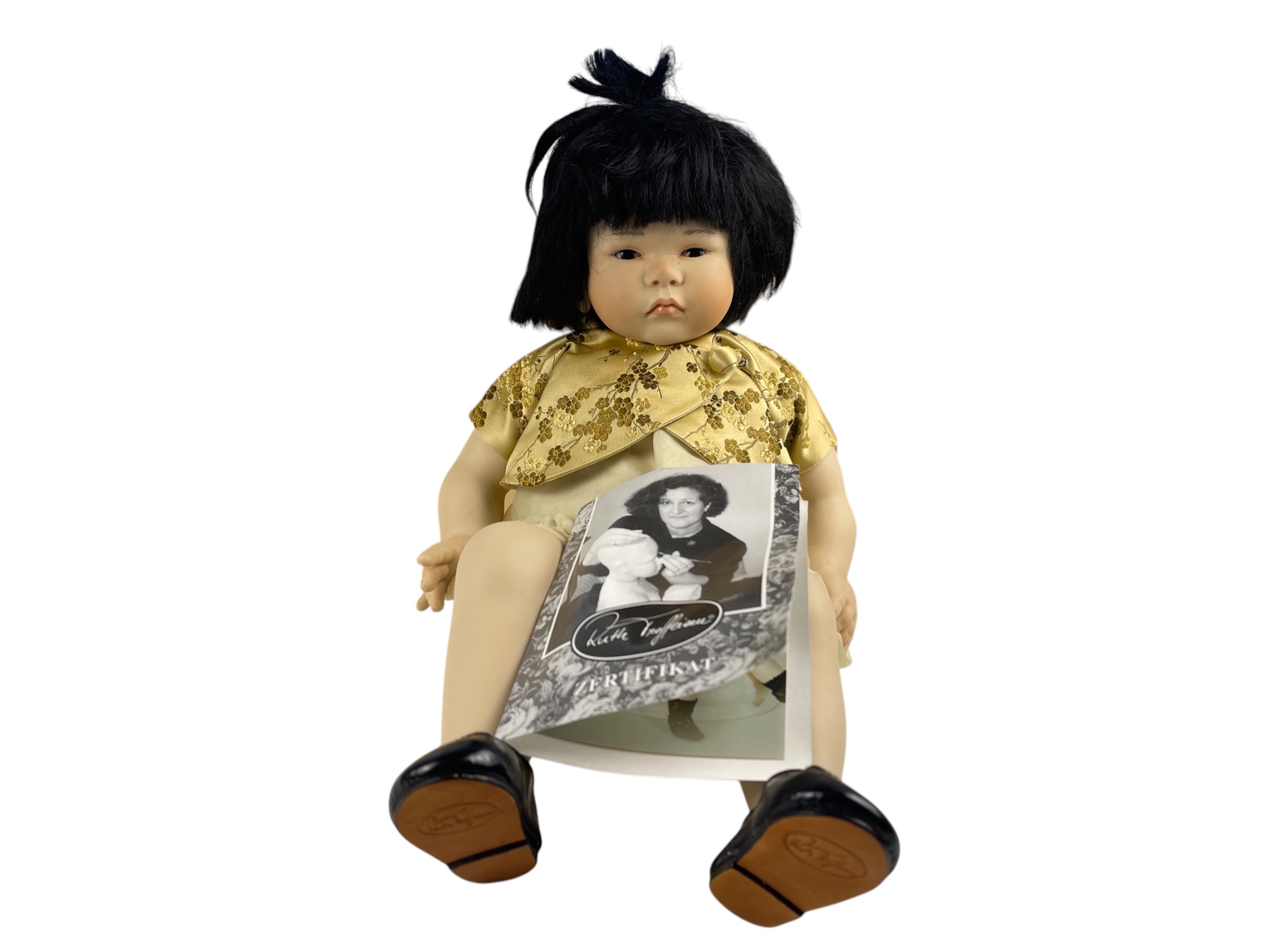 Künstlerpuppe Ruth Treffeisen Porzellan Puppe Darling Mei 42 cm. Top Zustand   