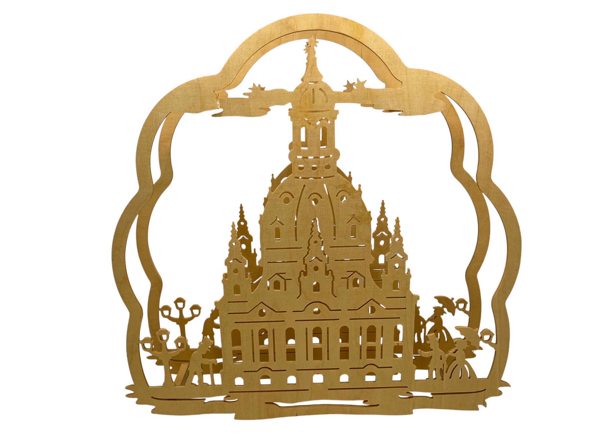 Holz Figur Doppel Fensterbild 27 x 27 x 3 cm. Zustand siehe Fotos 