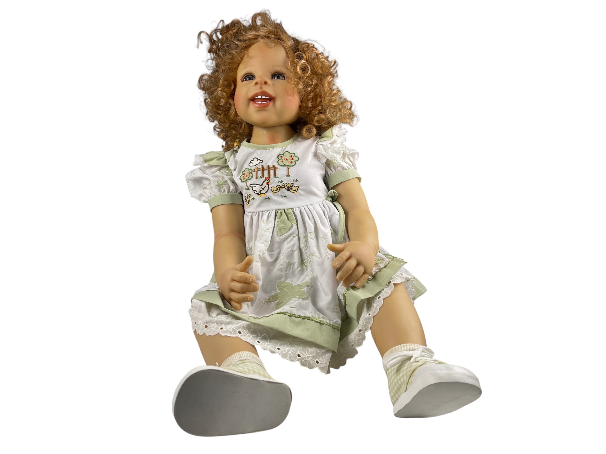 Monika Levenig Künstlerpuppe Vinyl Puppe 78 cm. leicht Schmutzig 