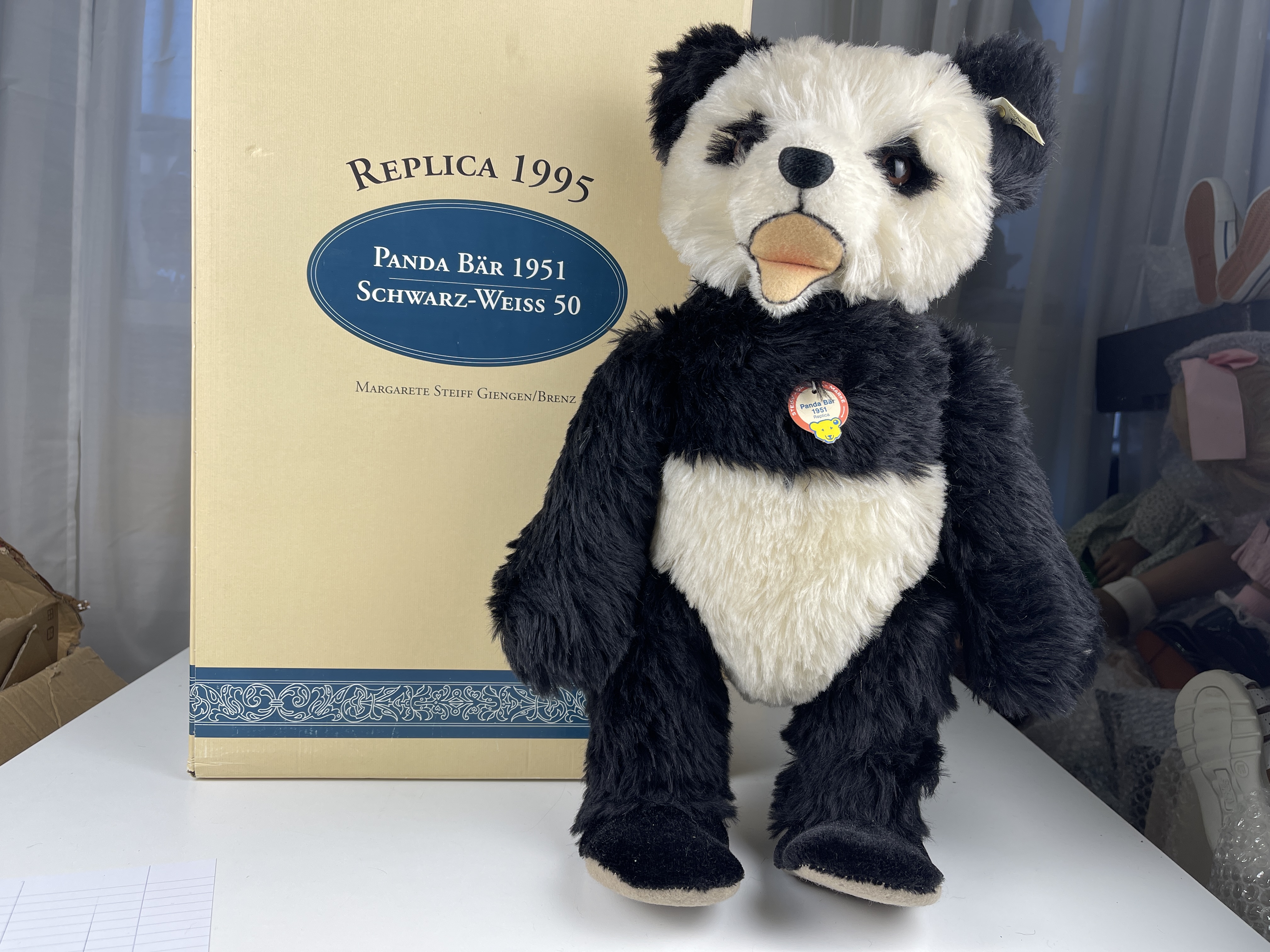  Steiff Tier 408335 Panda Teddy TeddyBär 50 cm mit Ovp. Top Zustand   