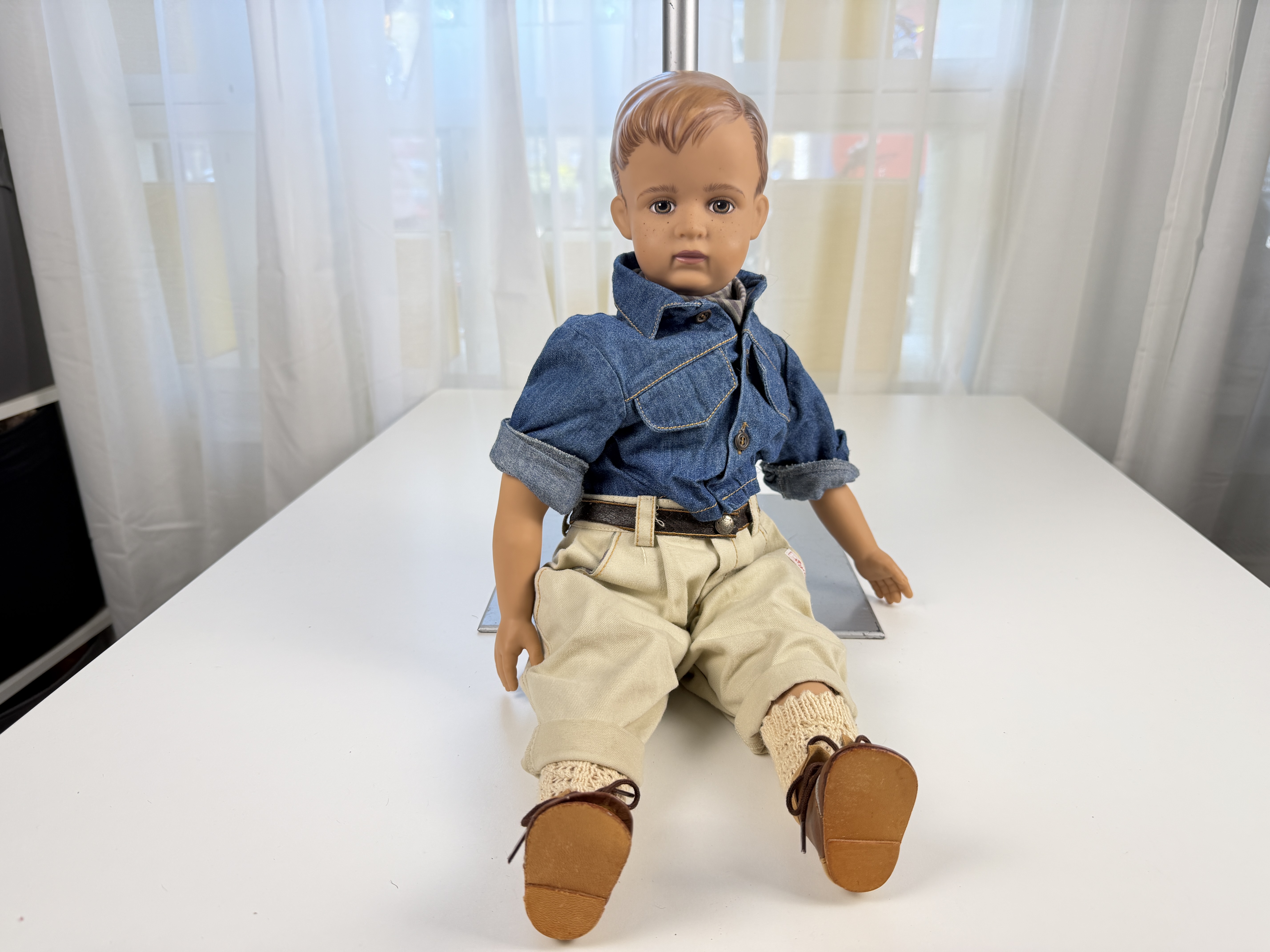 Künstlerpuppe Sigikid Vinyl Puppe 52 cm. Top Zustand