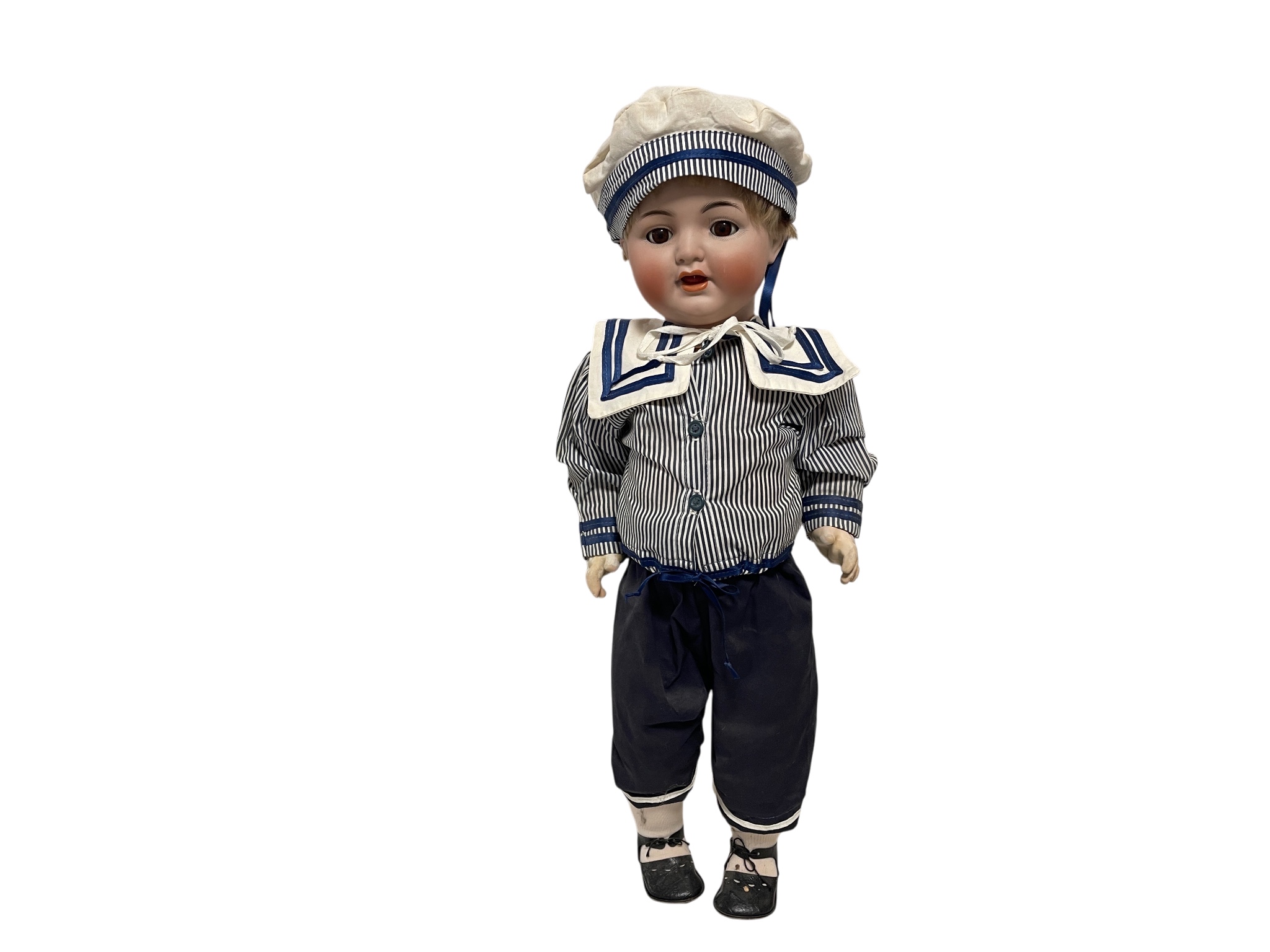 Alte Puppe Sammler Porzellankopf Puppe 60 cm. Zustand siehe Fotos